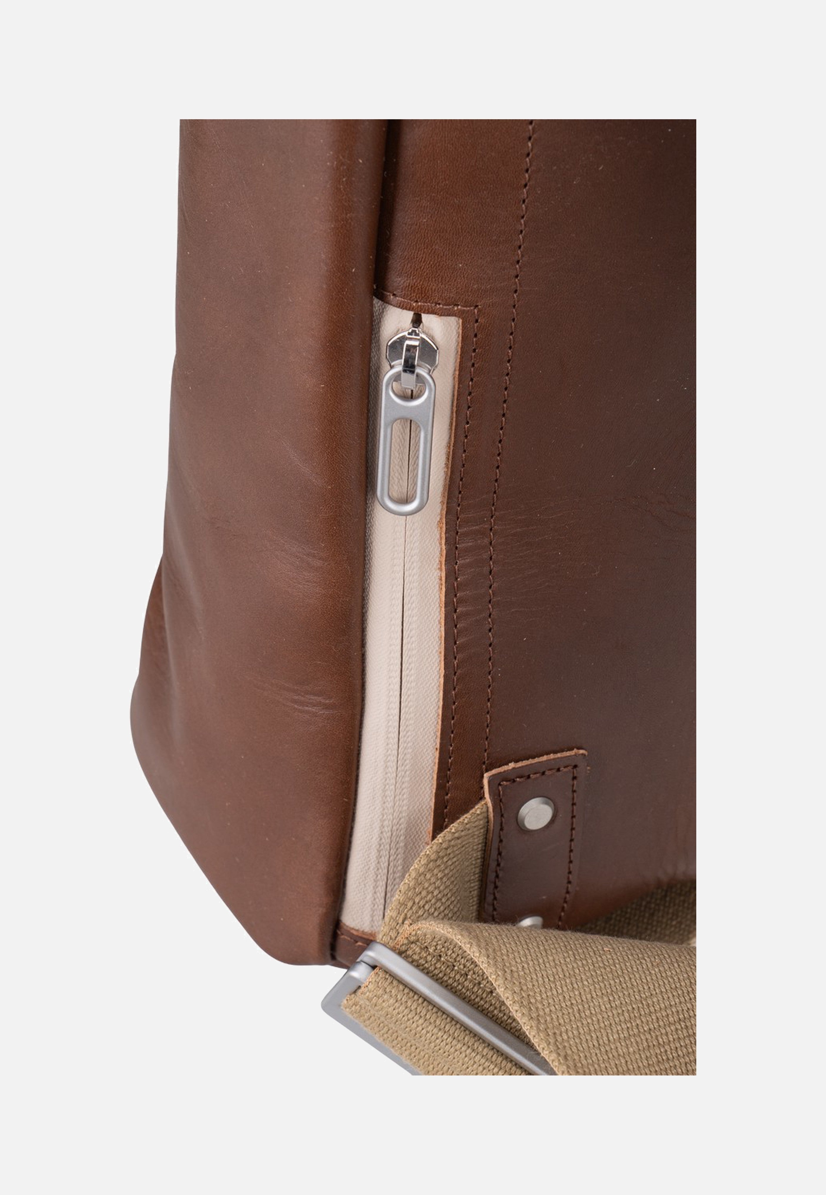 Brooks England - Pickwick Reflective Leather 12L Brown - Rolltop Backpack | Neutral-Image