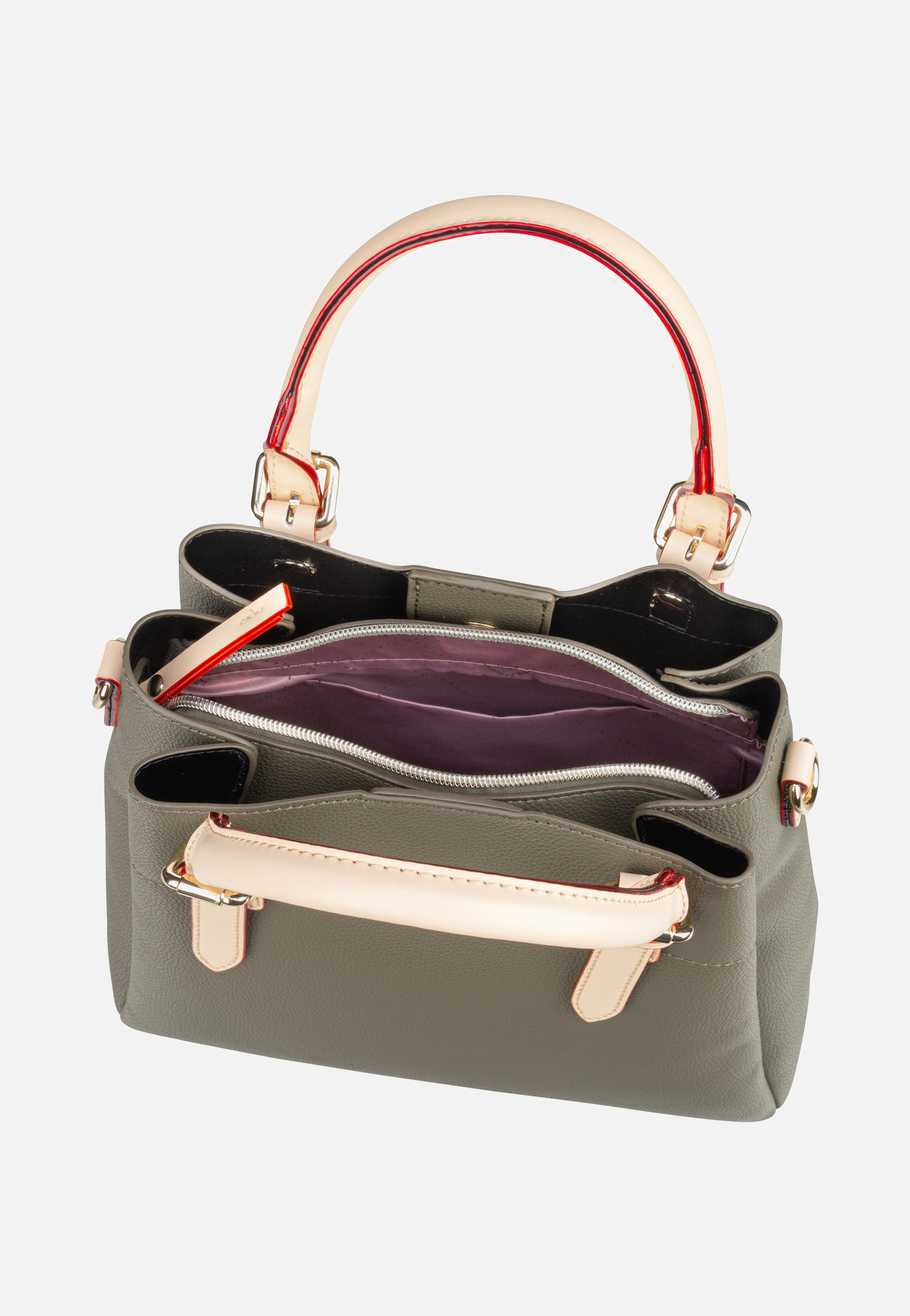 Bugatti - Ella Top Handle M Olive - Handle Bag | Women-Image