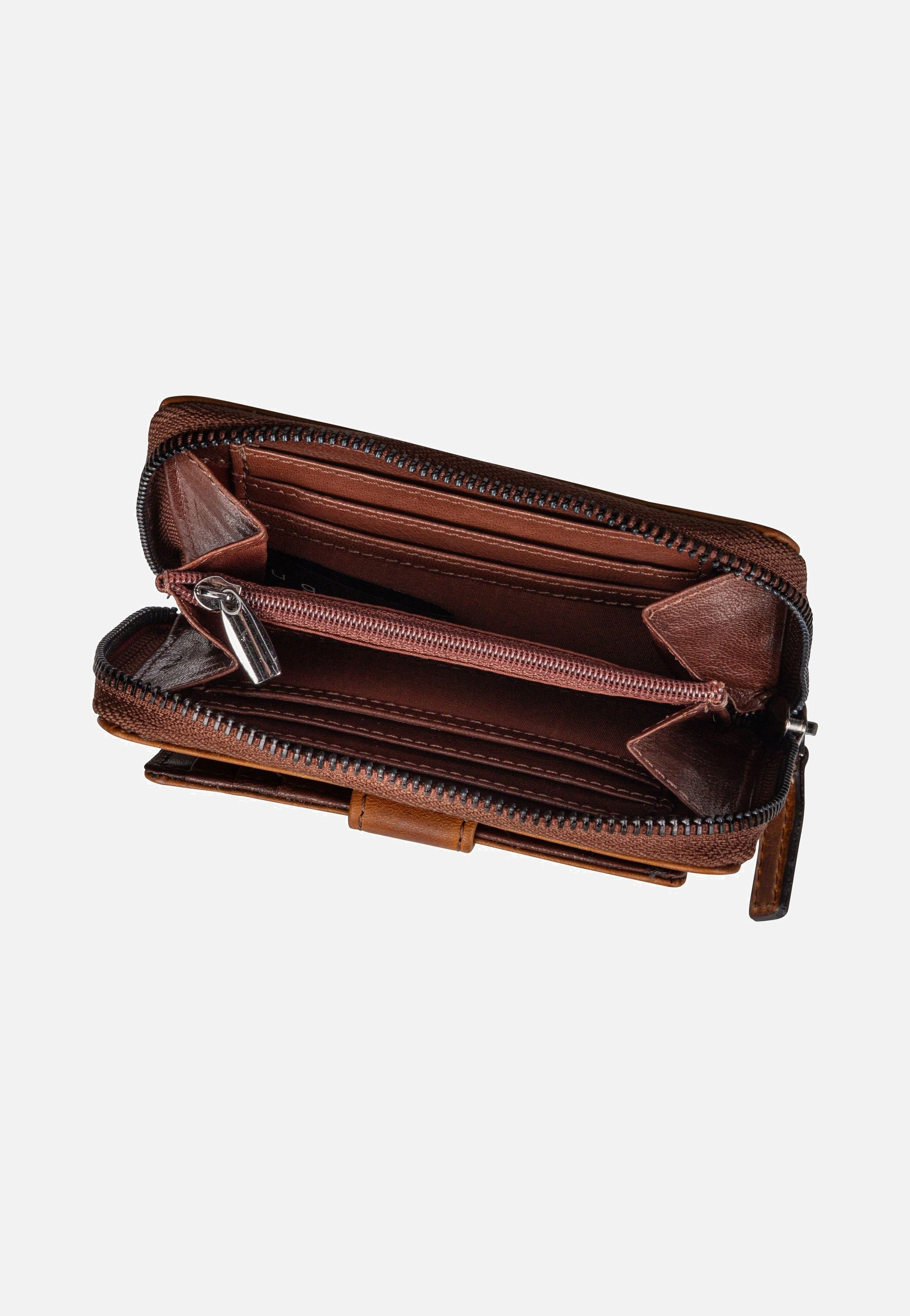 Bugatti Nevio Zip 5911 Cognac Portemonnaie