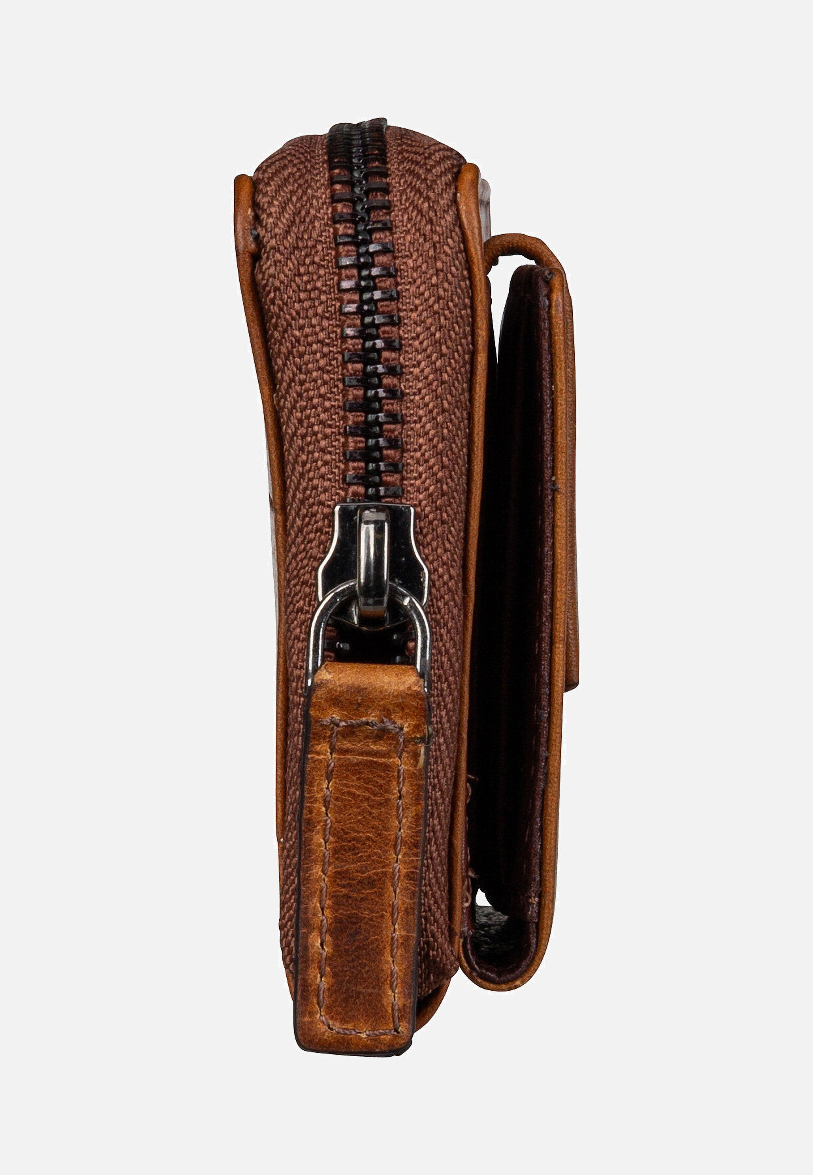 Bugatti Nevio Zip 5911 Cognac Portemonnaie