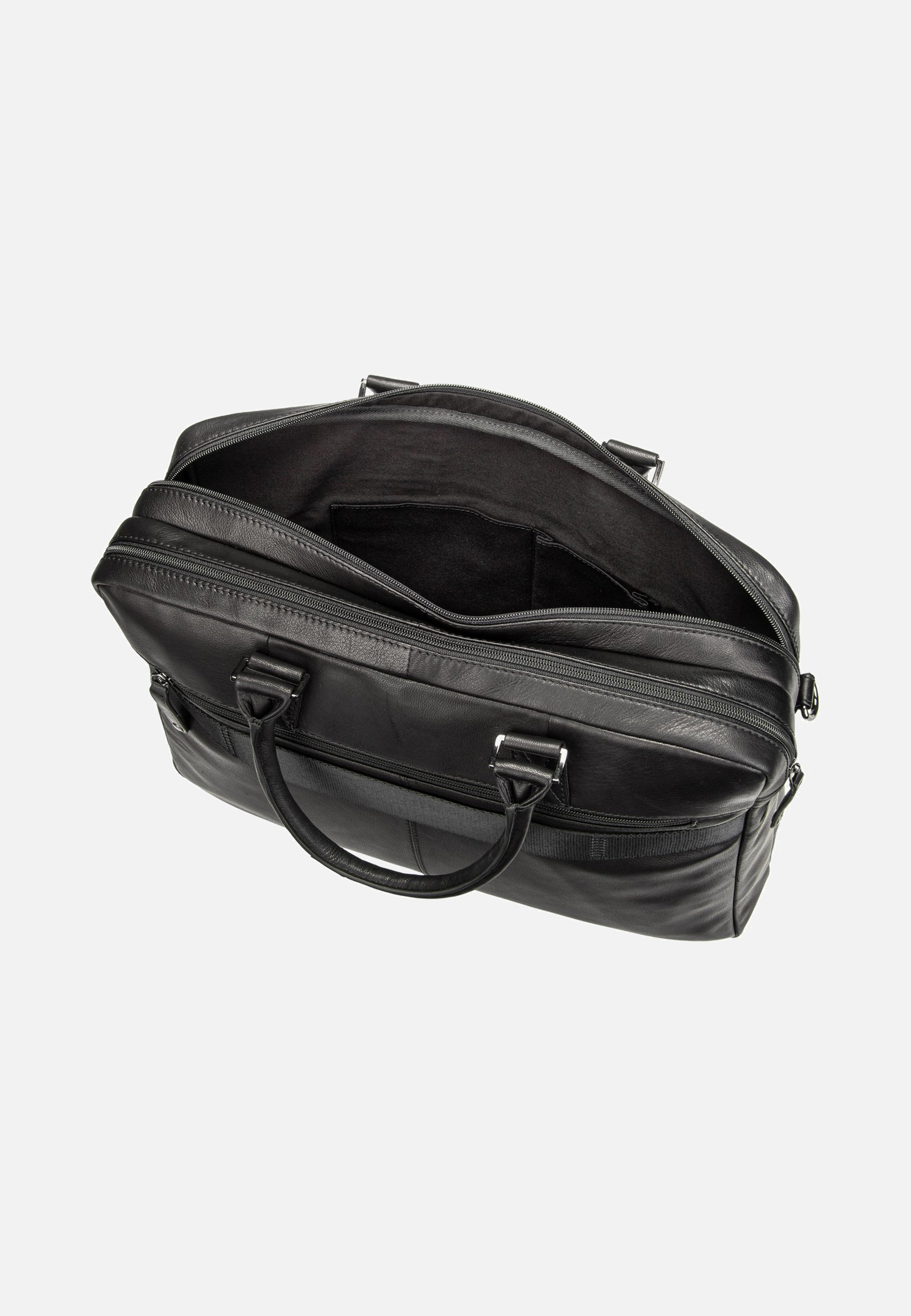 Bugatti Black Magic Briefcase Large Black Aktentasche