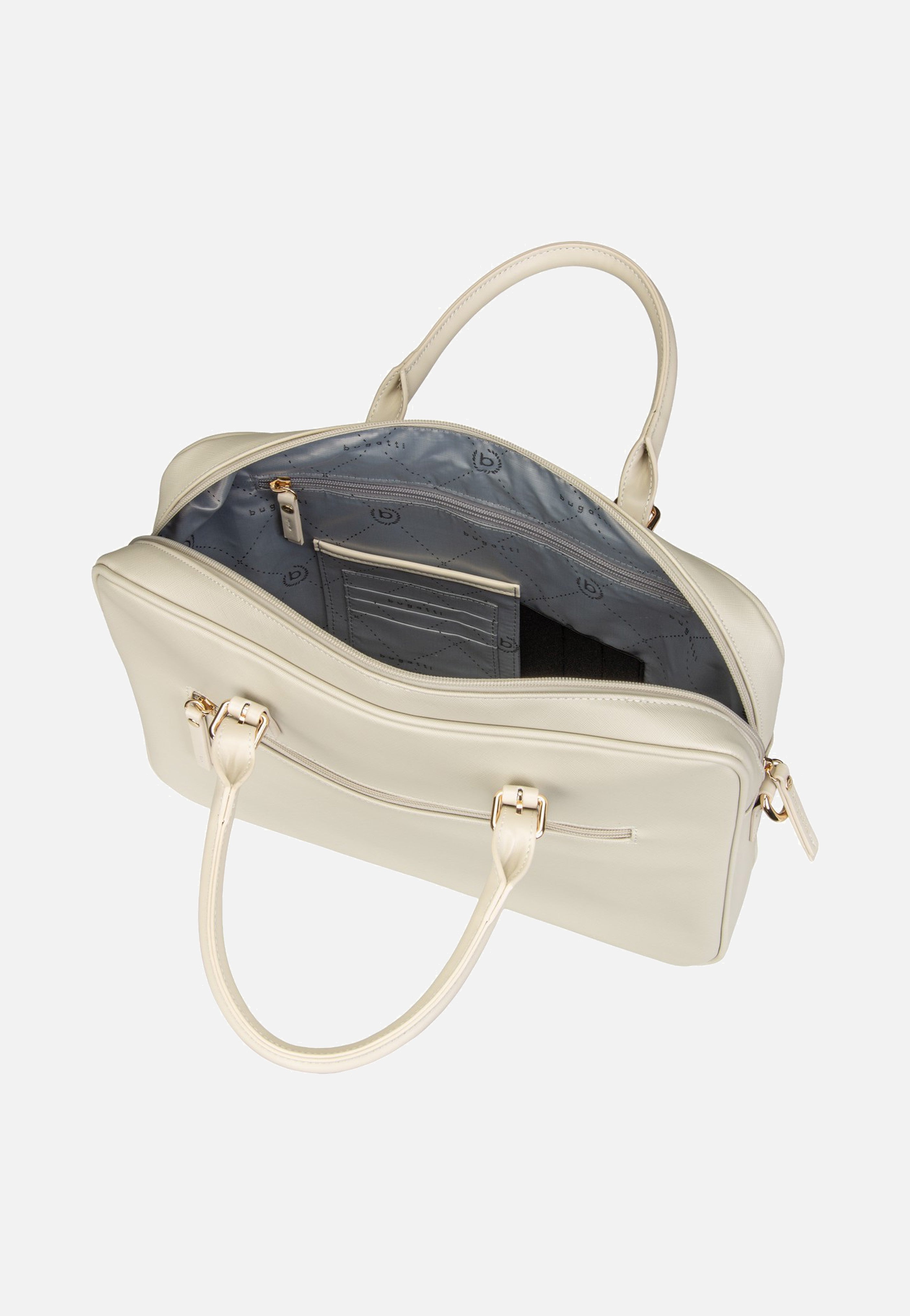 Bugatti Ella Saffiano Briefcase Beige Aktentasche