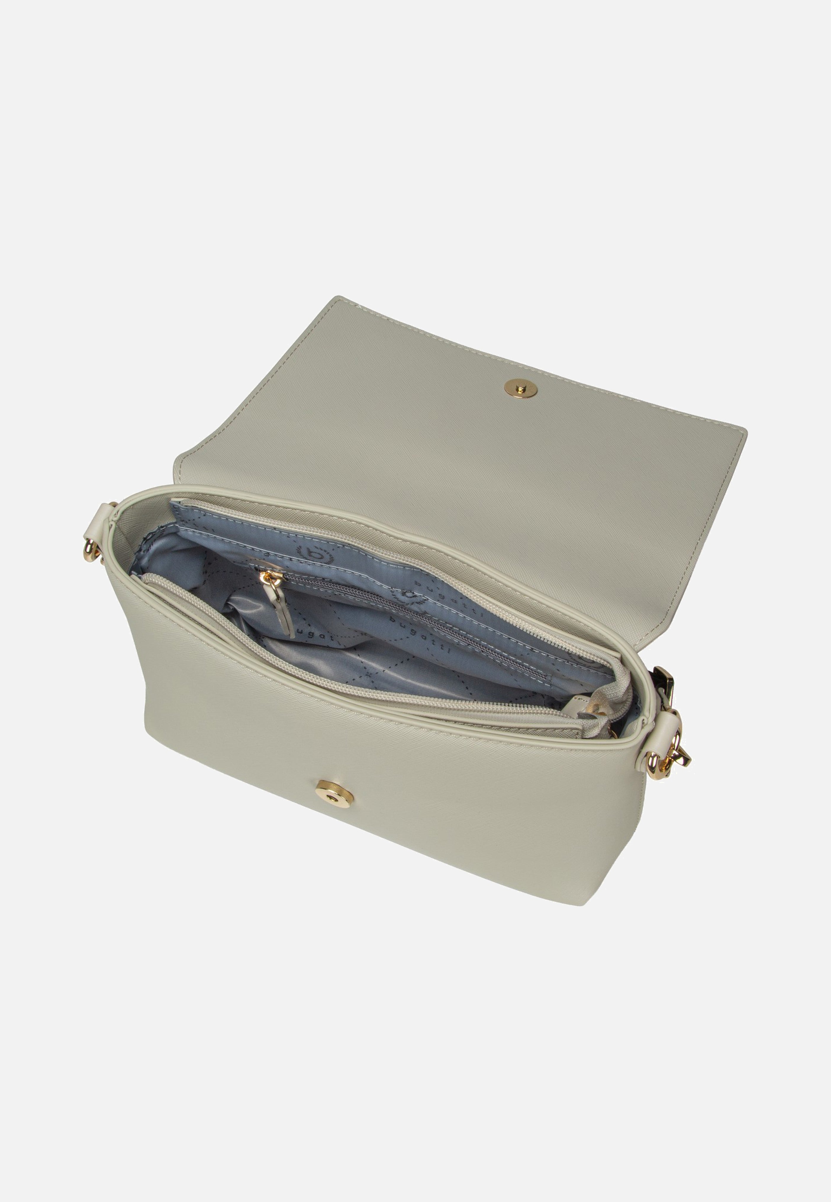 Bugatti Ella Saffiano Shoulder Bag Beige Schultertasche