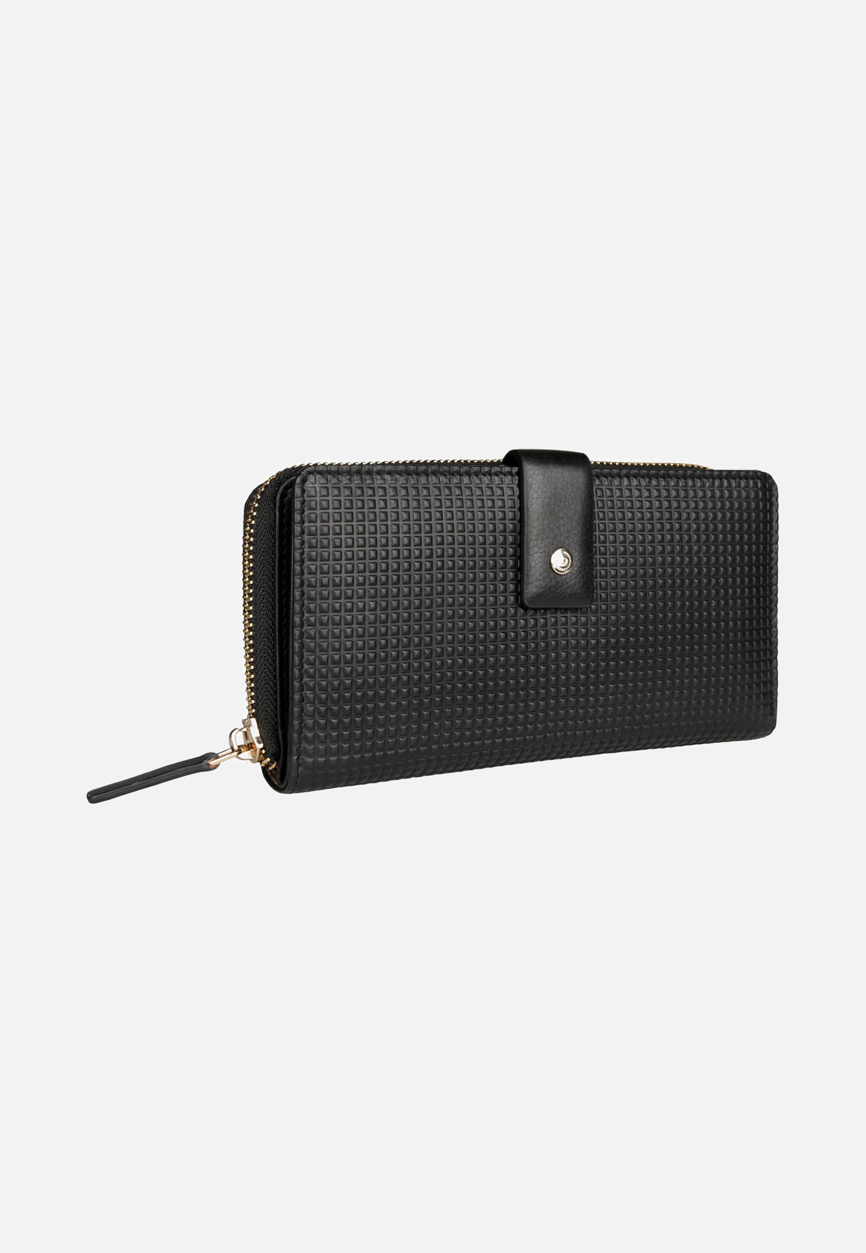 Bugatti Noemi Ladies Long Zip Wallet Black Portemonnaie