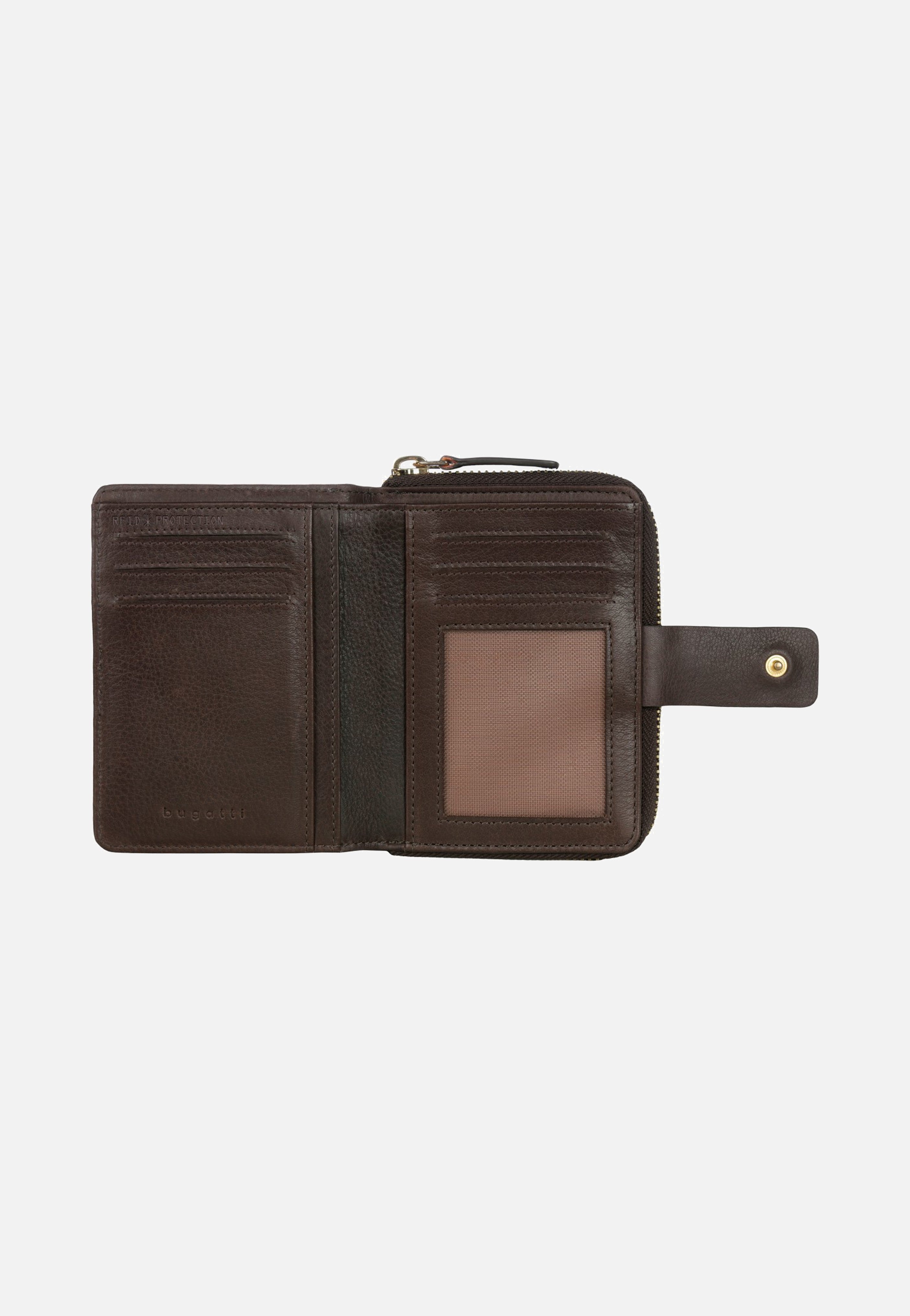 Bugatti Noemi Ladies Zip Wallet S Brown Portemonnaie