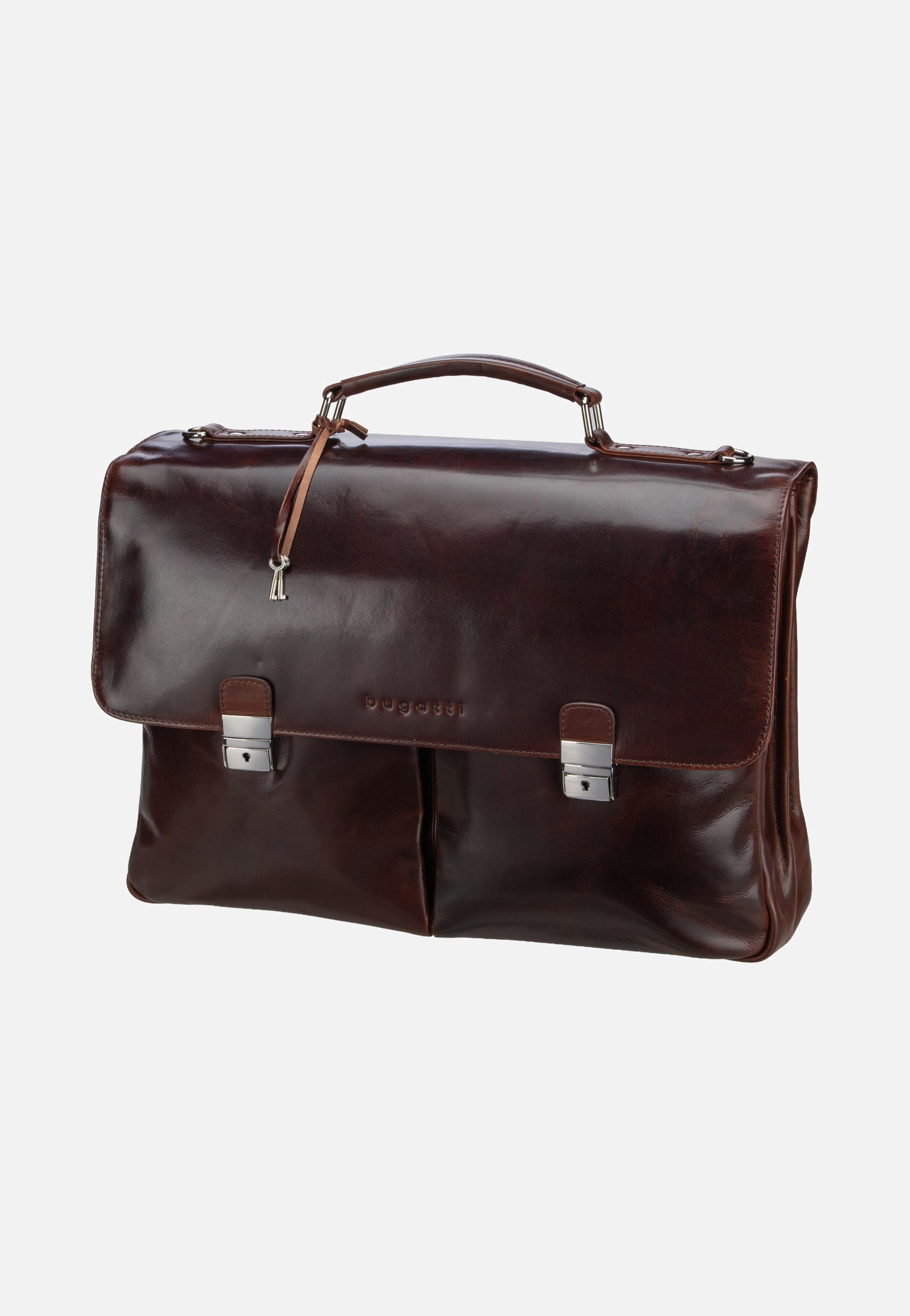 Bugatti Romano Briefcase Large Brown Aktentasche