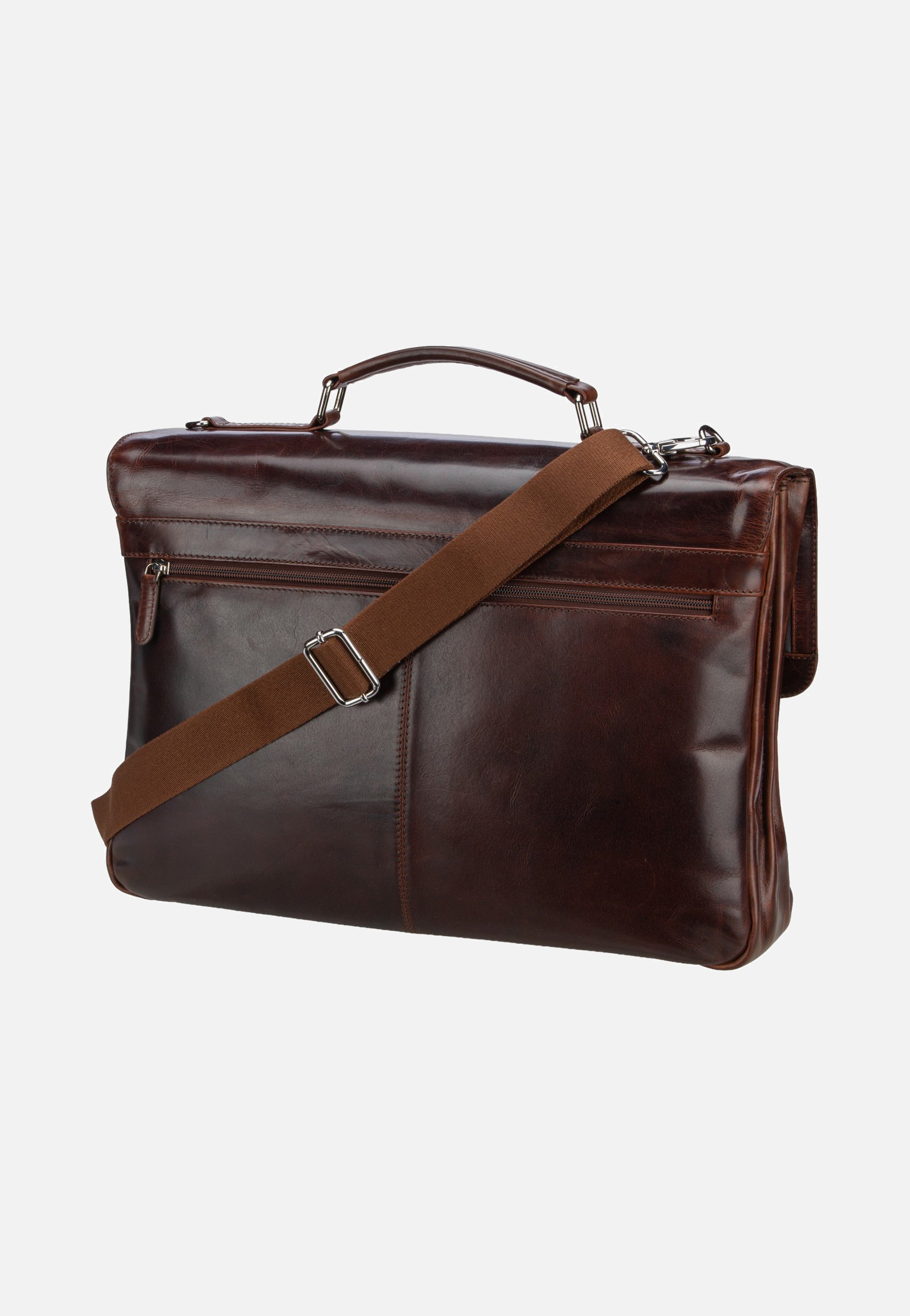 Bugatti Romano Briefcase Large Brown Aktentasche