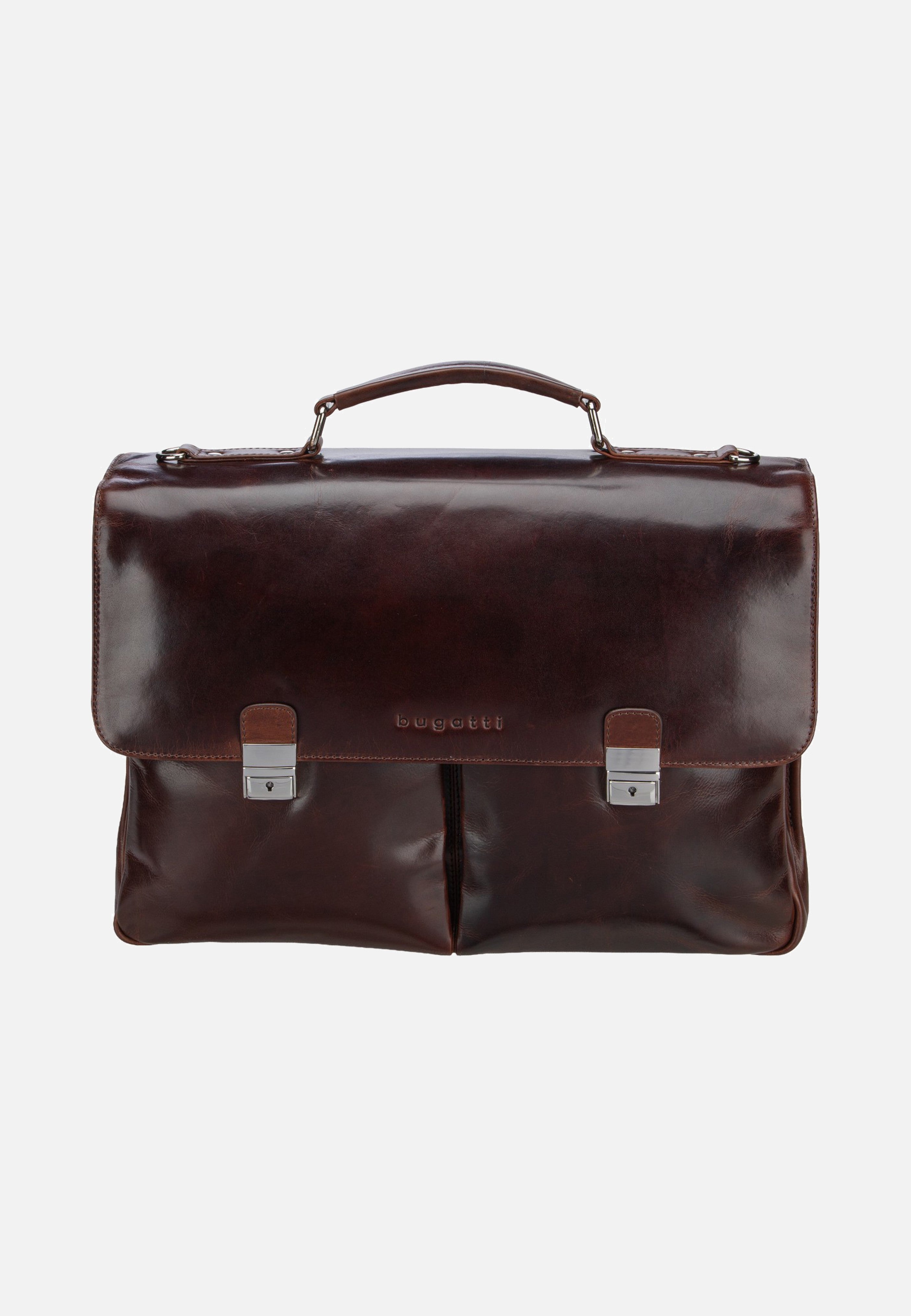 Bugatti Romano Briefcase Large Brown Aktentasche