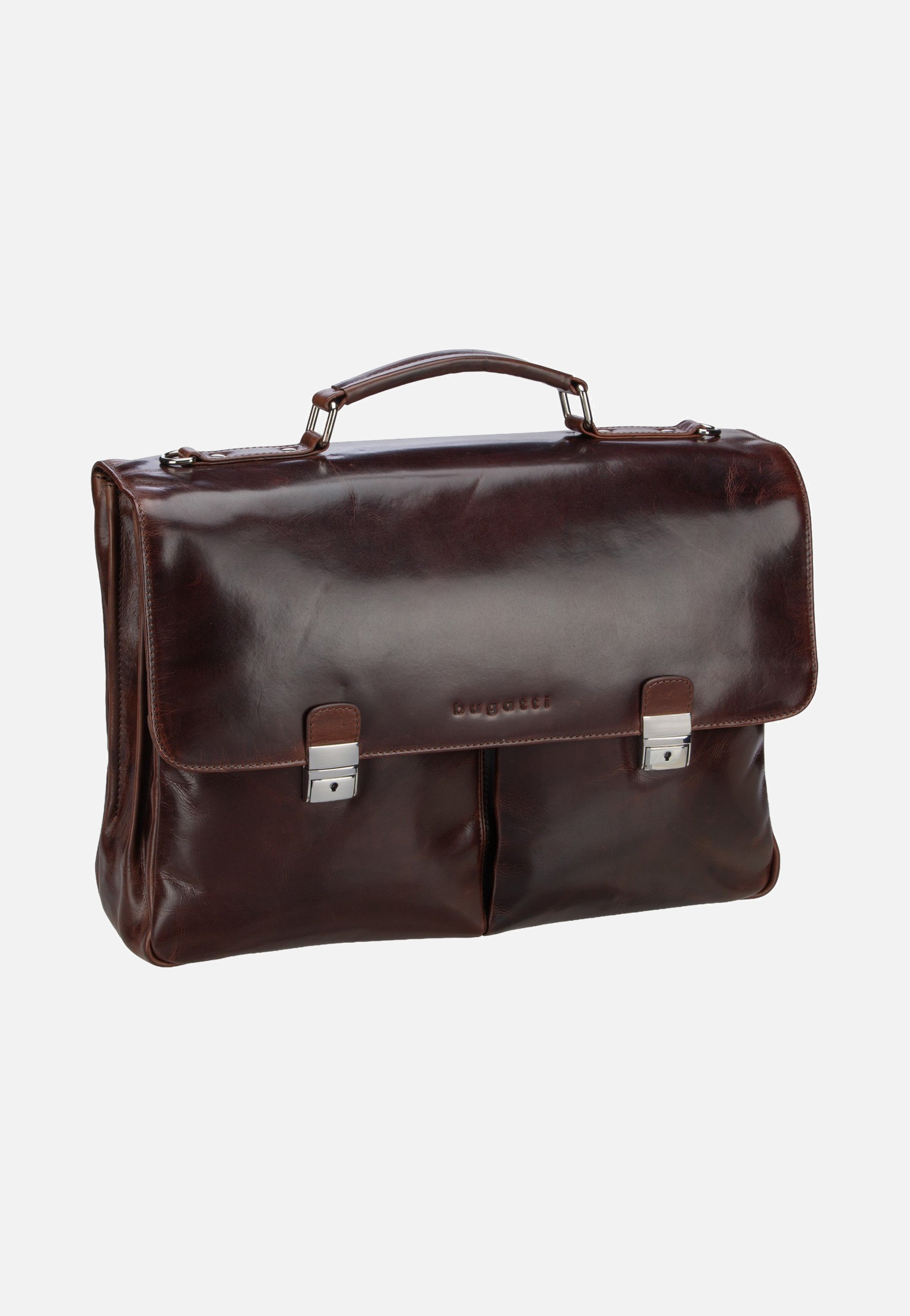 Bugatti Romano Briefcase Large Brown Aktentasche