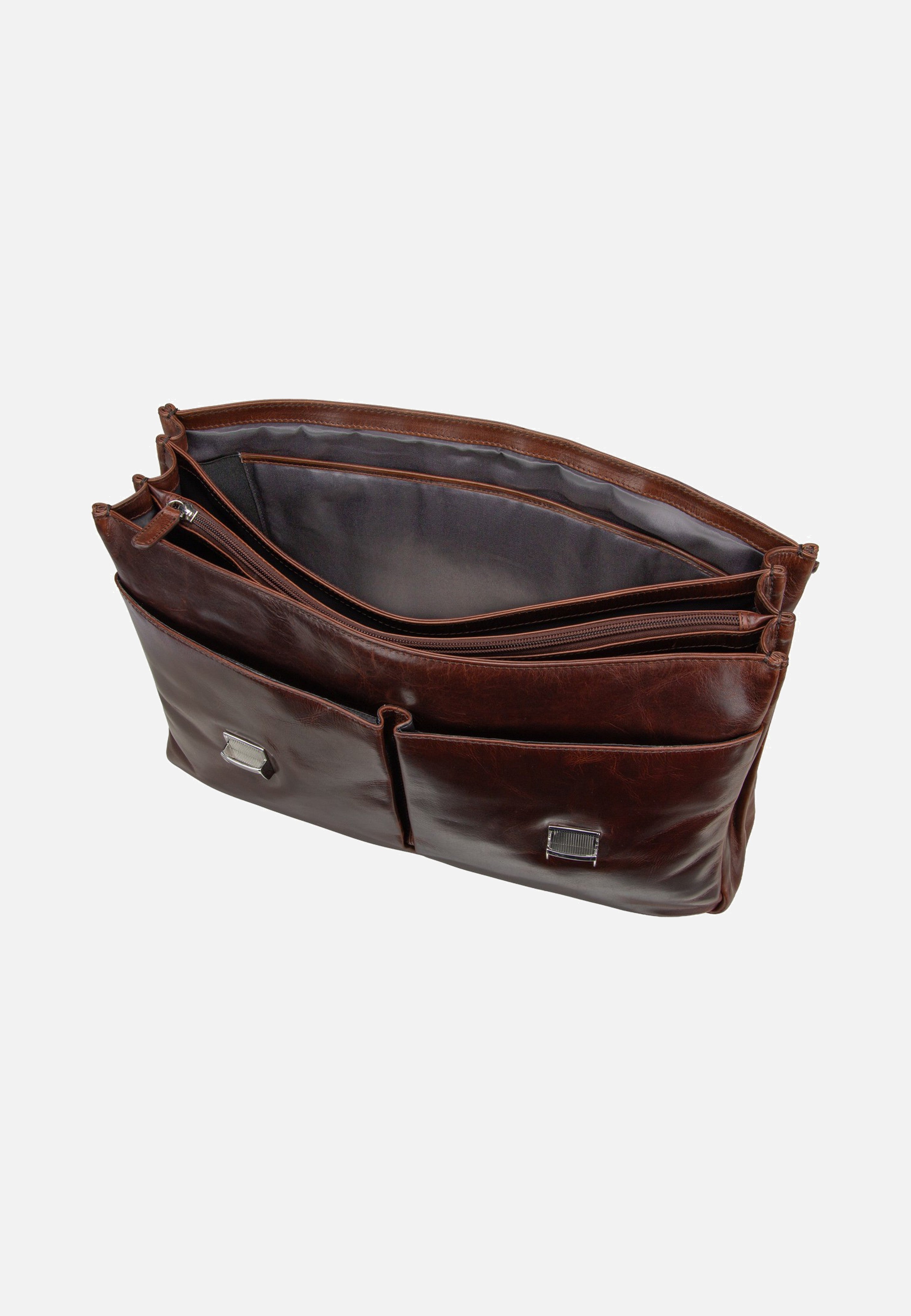 Bugatti Romano Briefcase Large Brown Aktentasche
