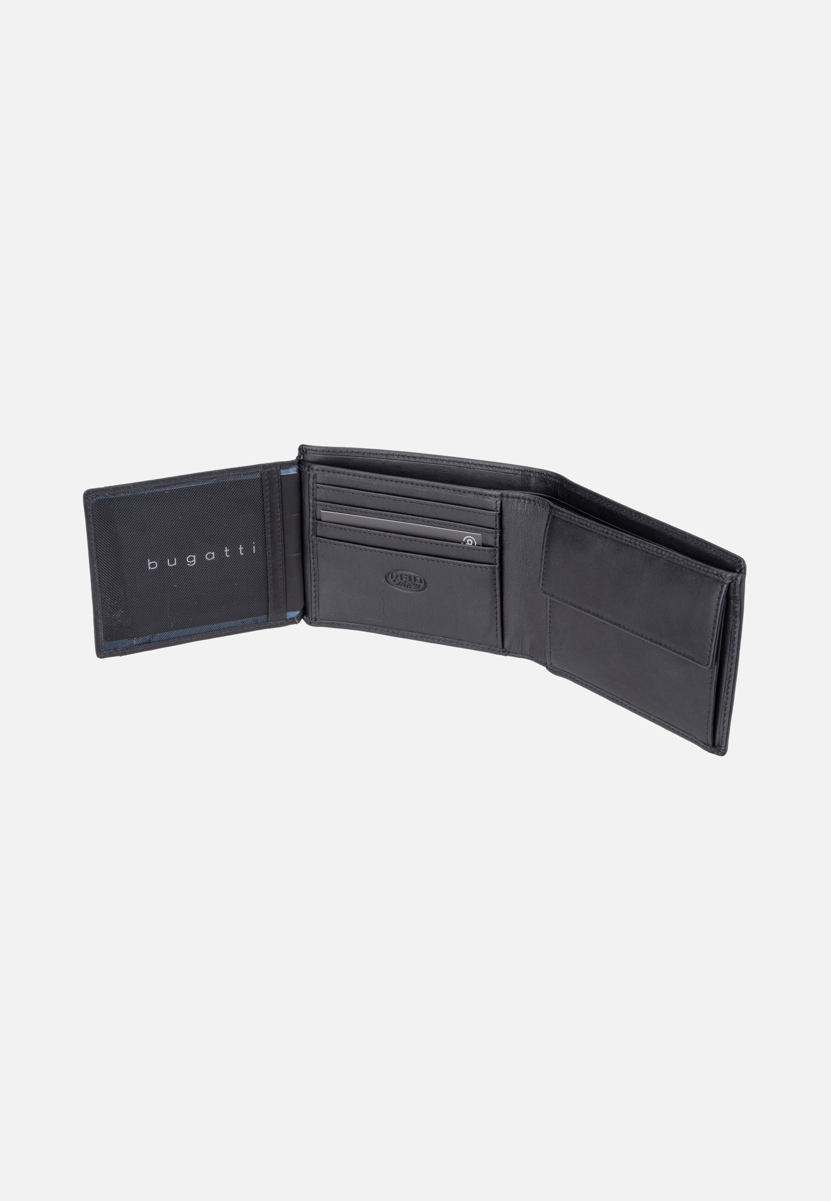 Bugatti Romeo Airtag Wallet With Flap Black Wallet