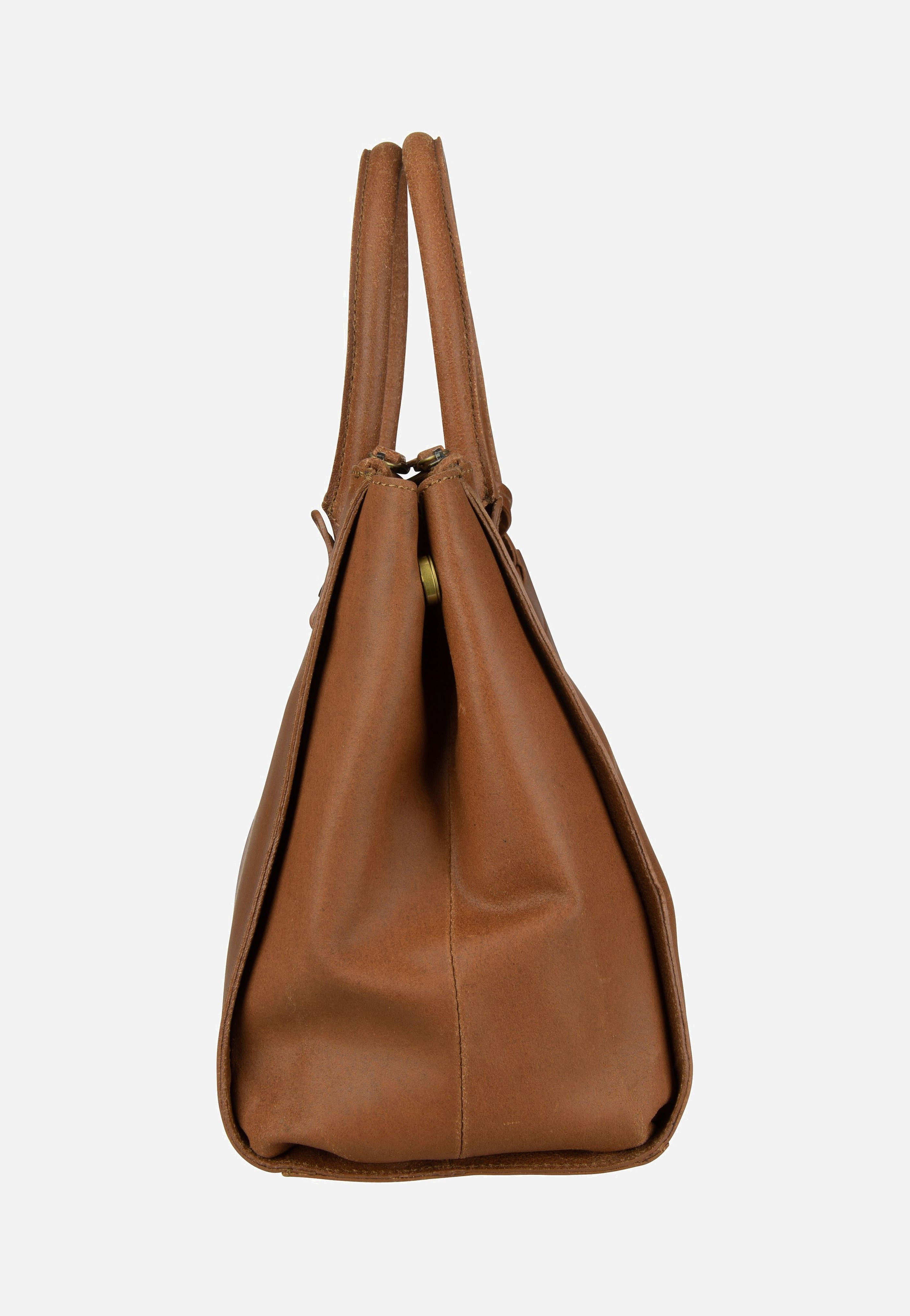 Burkely - Vintage Wieske 2-Zipper 6971 Cognac - Bowling Bag | Women-Image