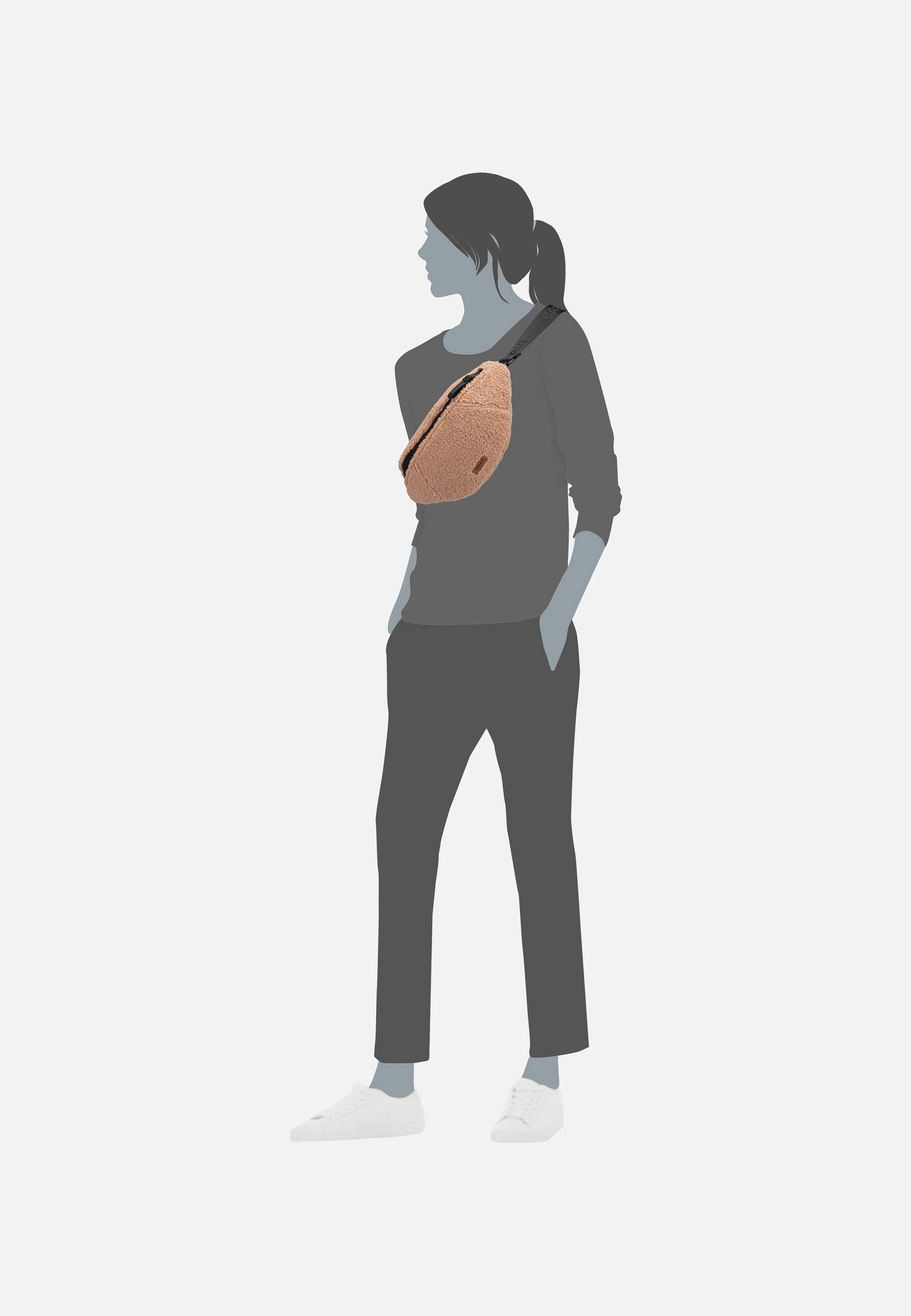 Cabaia - Belt Bag Recycled Fleece Medium Manchester - Sling Bag | Women-Image