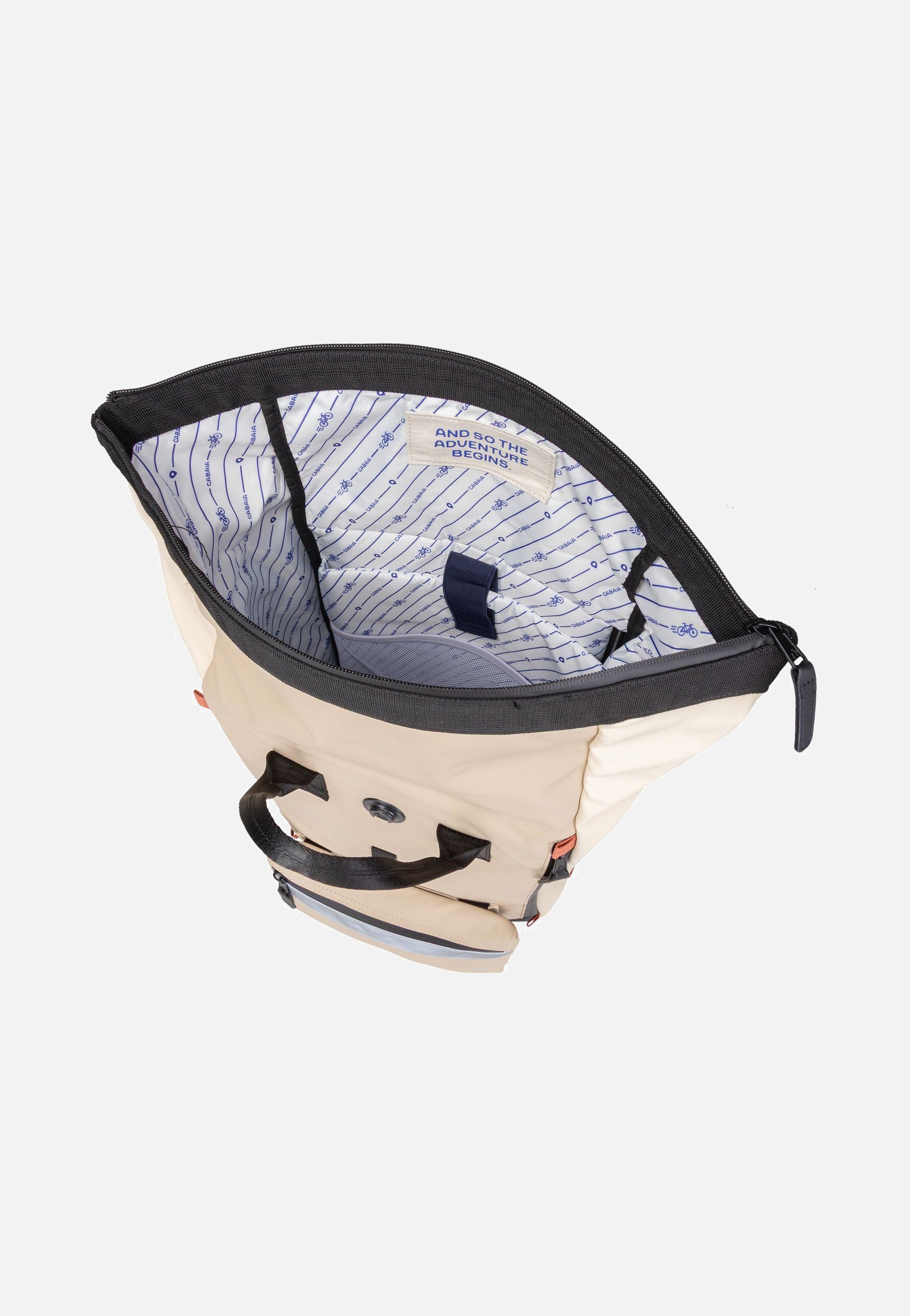 Cabaia - Explorer Recycled Oxford Large Cap Brenton - Rolltop Backpack | Neutral-Image