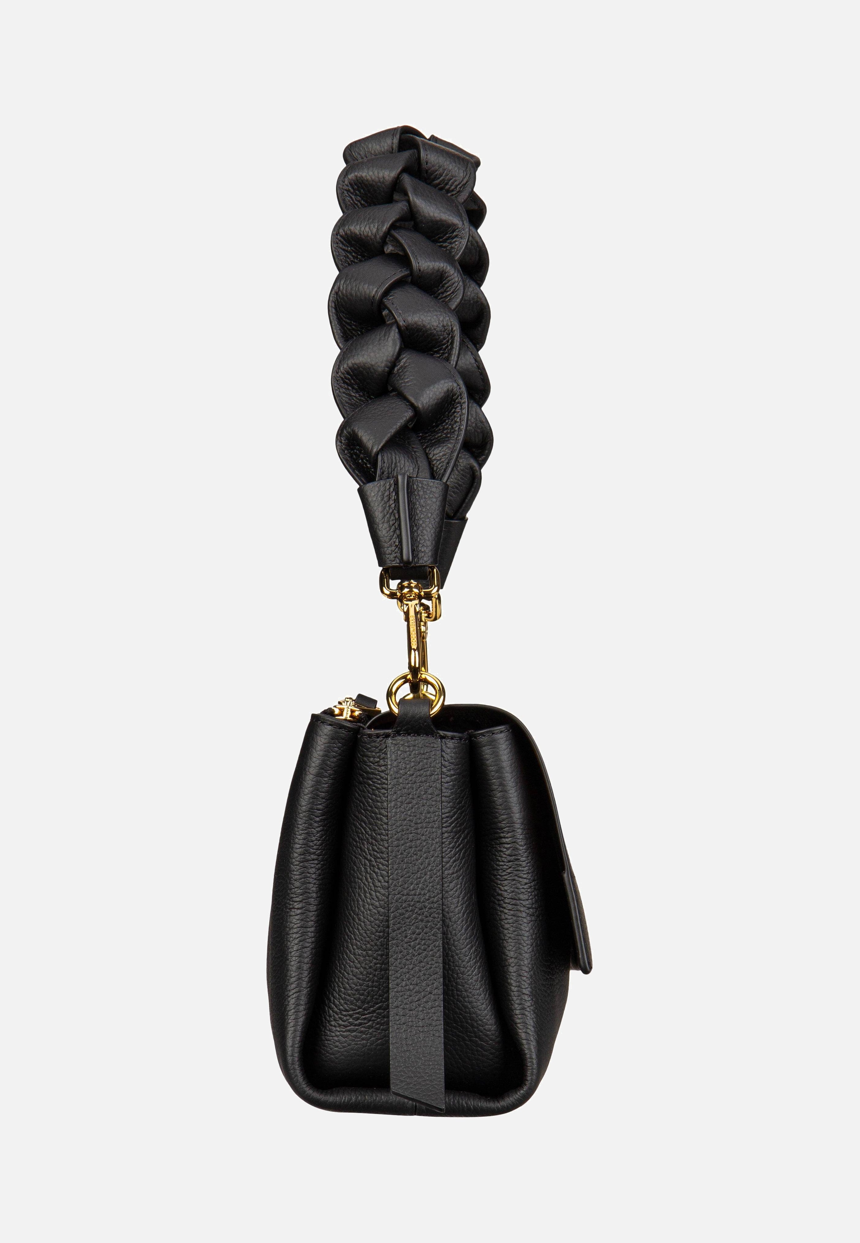 Coccinelle - Boheme Grana Double 1201 Noir/Cognac - Shoulder Bag | Women-Image