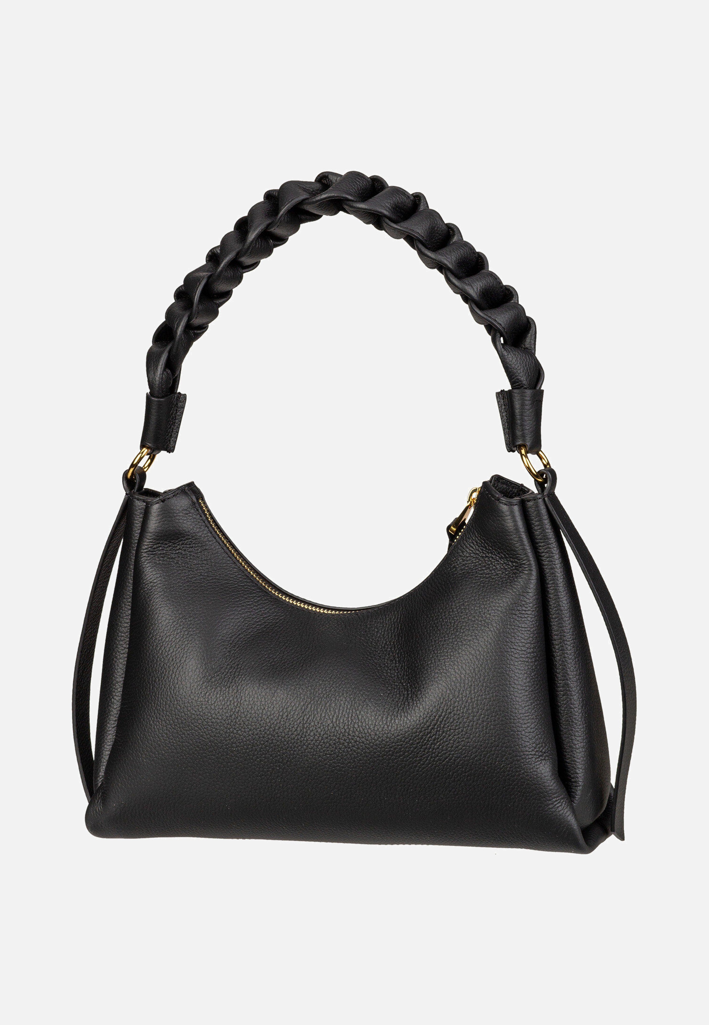 Coccinelle - Boheme Grana Double 1303 Noir/Cognac - Shoulder Bag | Women-Image