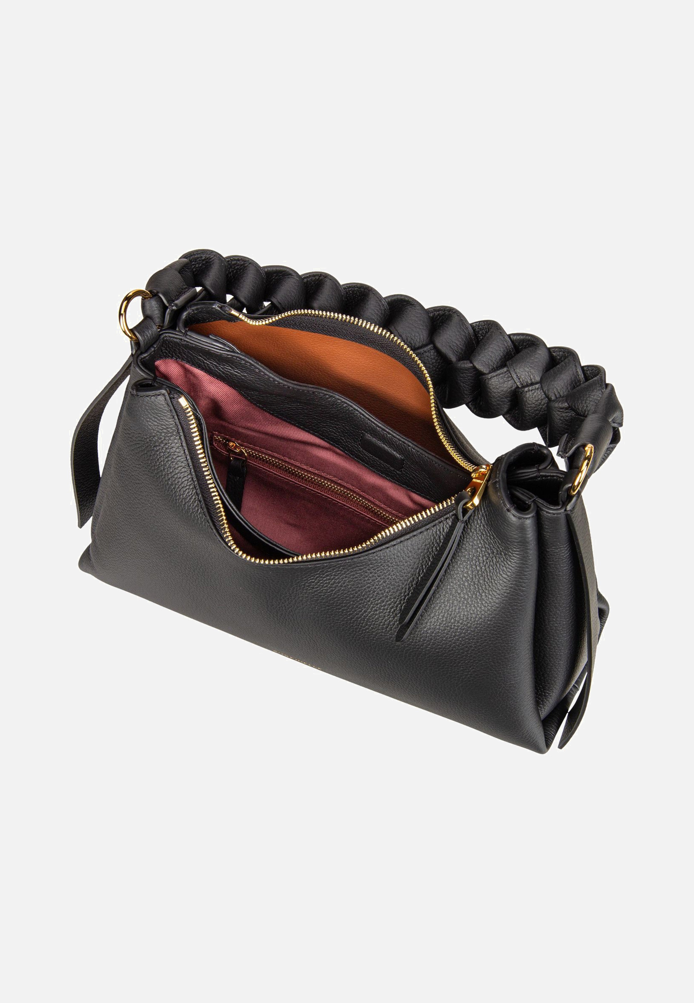 Coccinelle - Boheme Grana Double 1303 Noir/Cognac - Shoulder Bag | Women-Image