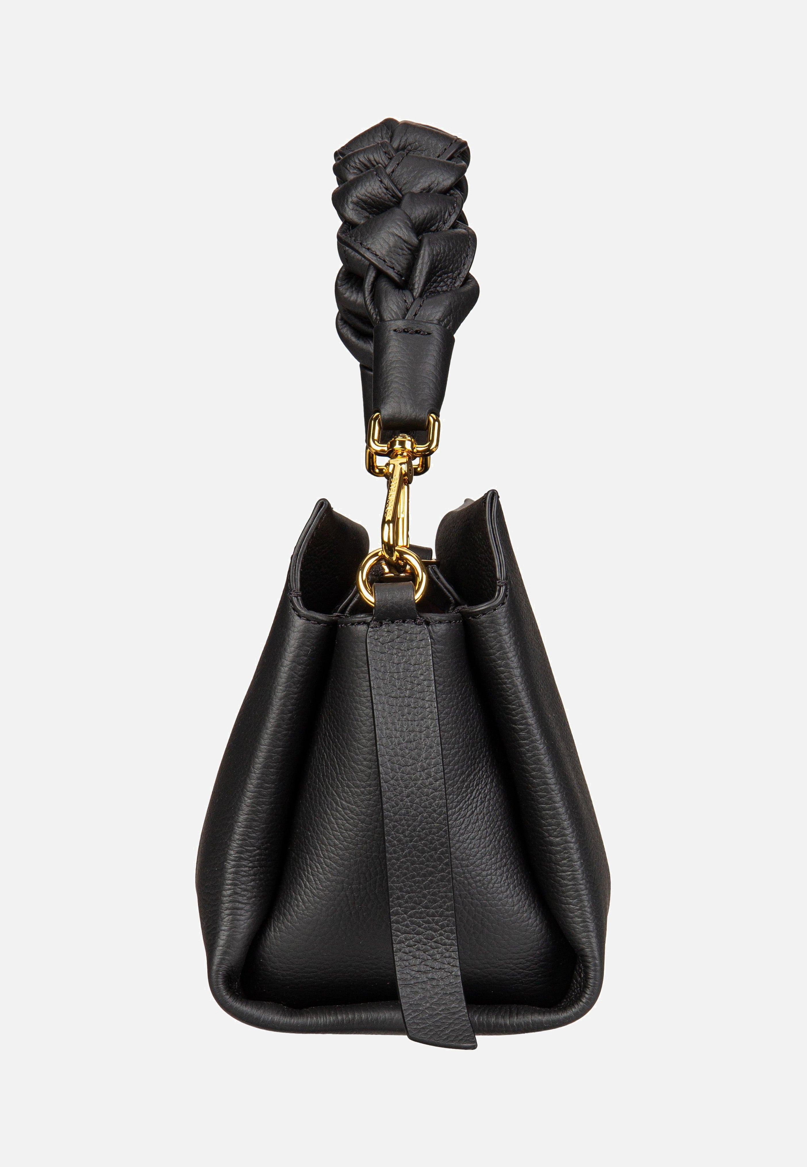 Coccinelle - Boheme Grana Double 5801 Noir/Cognac - Handle Bag | Women-Image