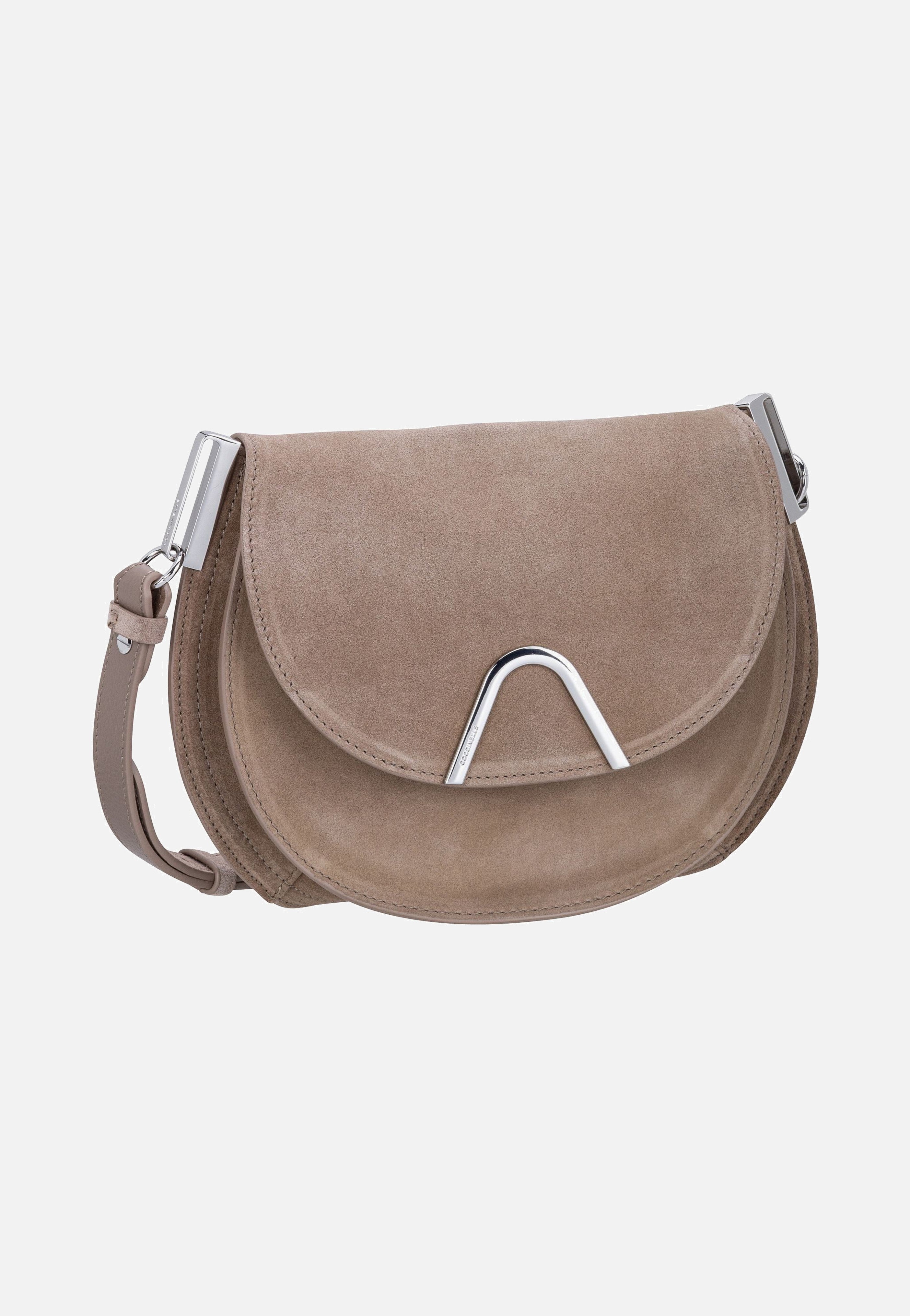 Coccinelle Sunup Suede 1501 Warm Taupe Saddle Bag