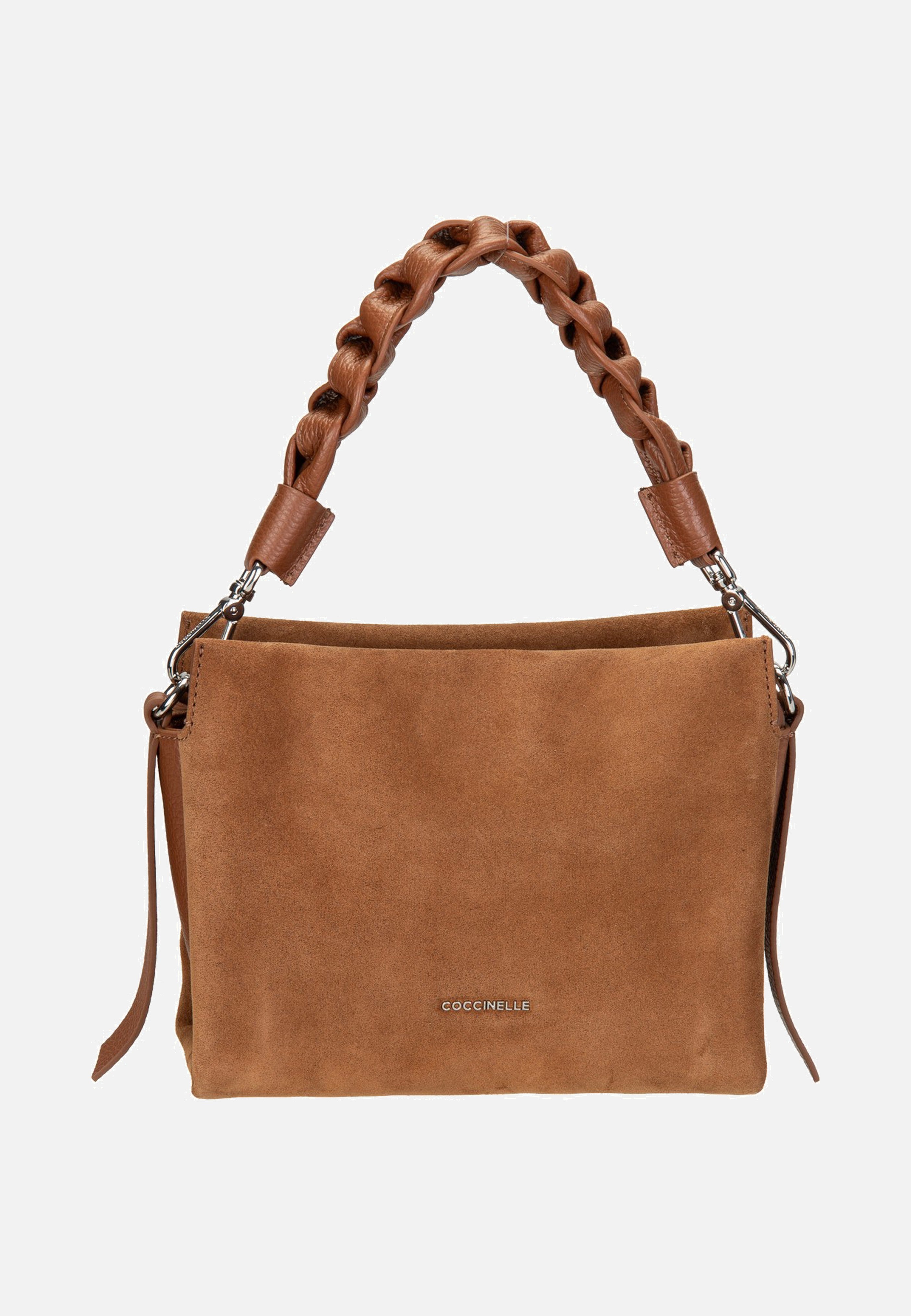 Coccinelle Boheme Suede Bimaterial 5801 Cognac/Cognac Handle Bag