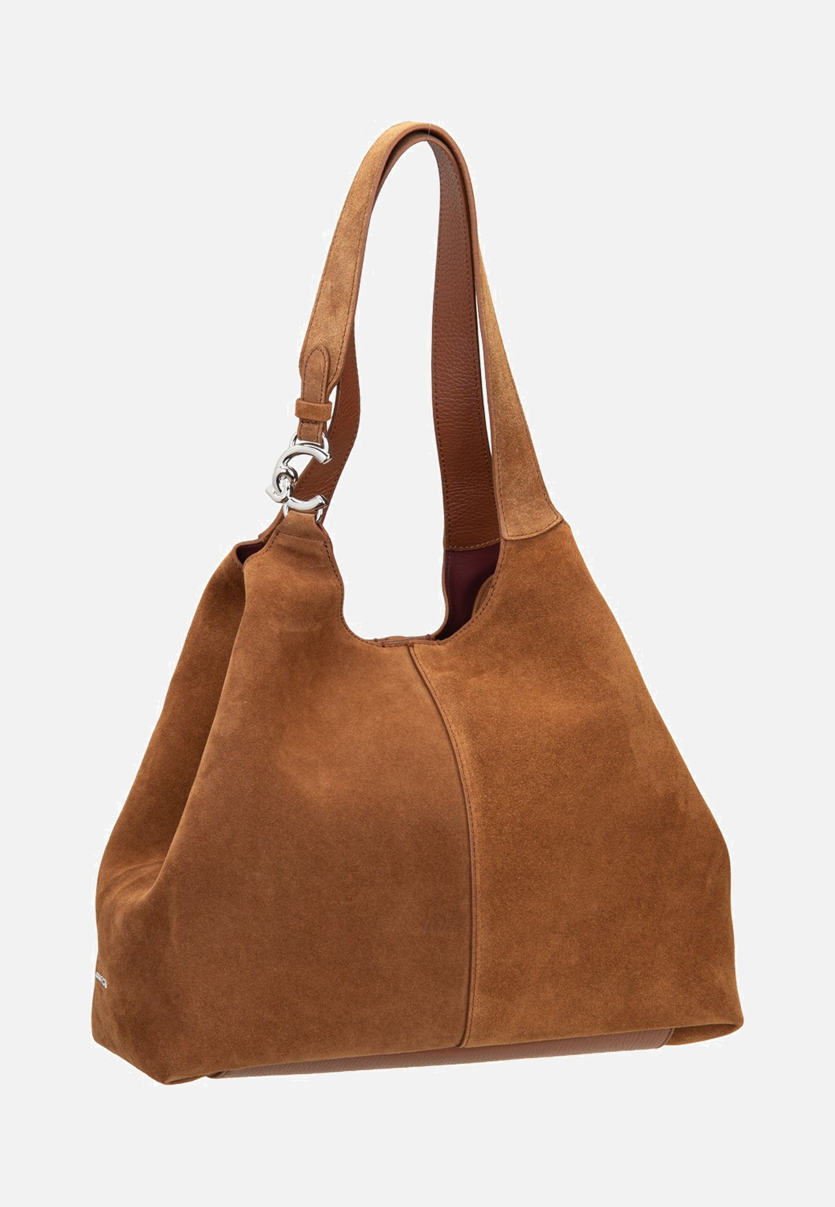 Coccinelle Coccinelle C-Easy Suede 1101 Cognac/Cognac Hobo Bag