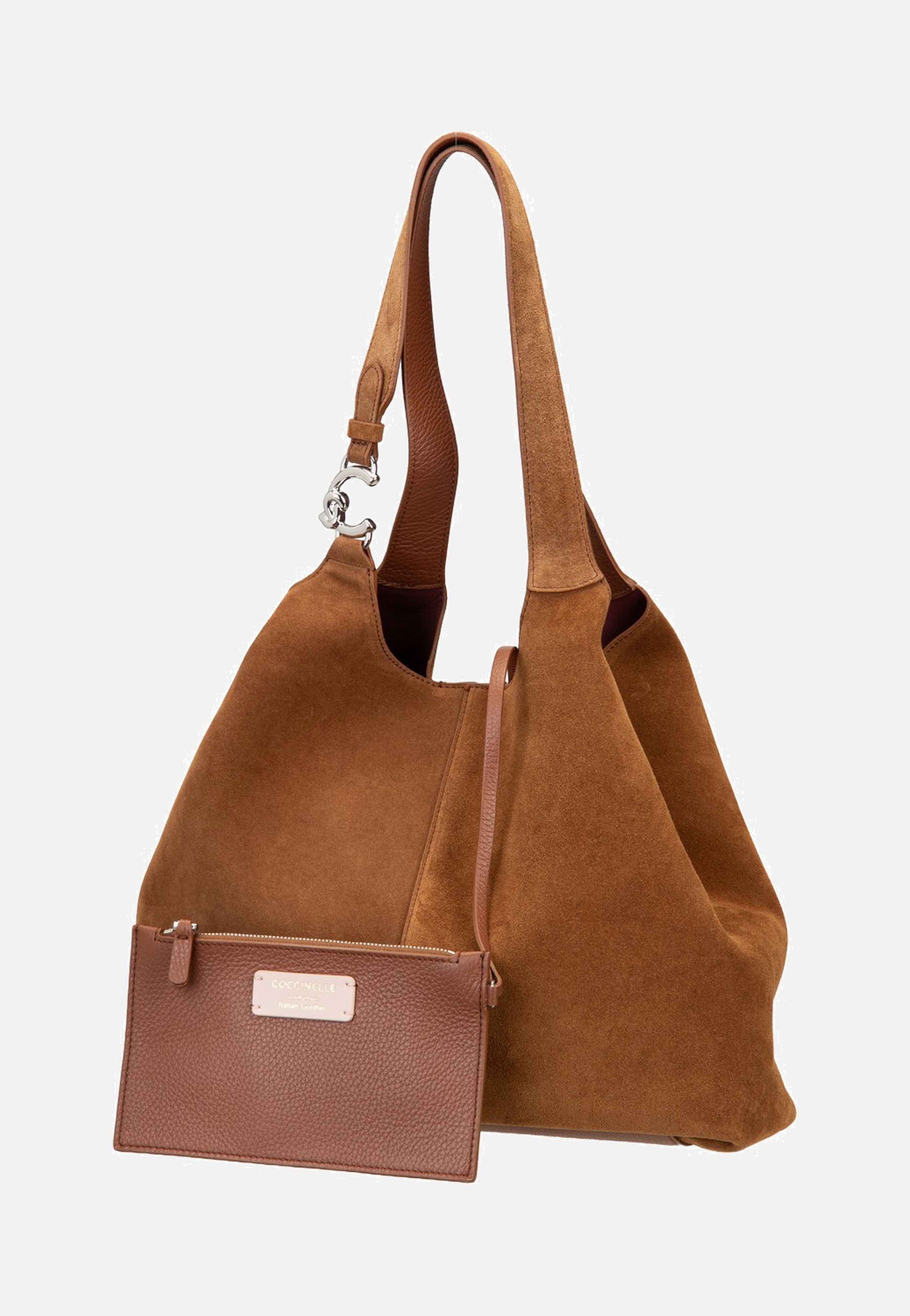 Coccinelle Coccinelle C-Easy Suede 1101 Cognac/Cognac Hobo Bag