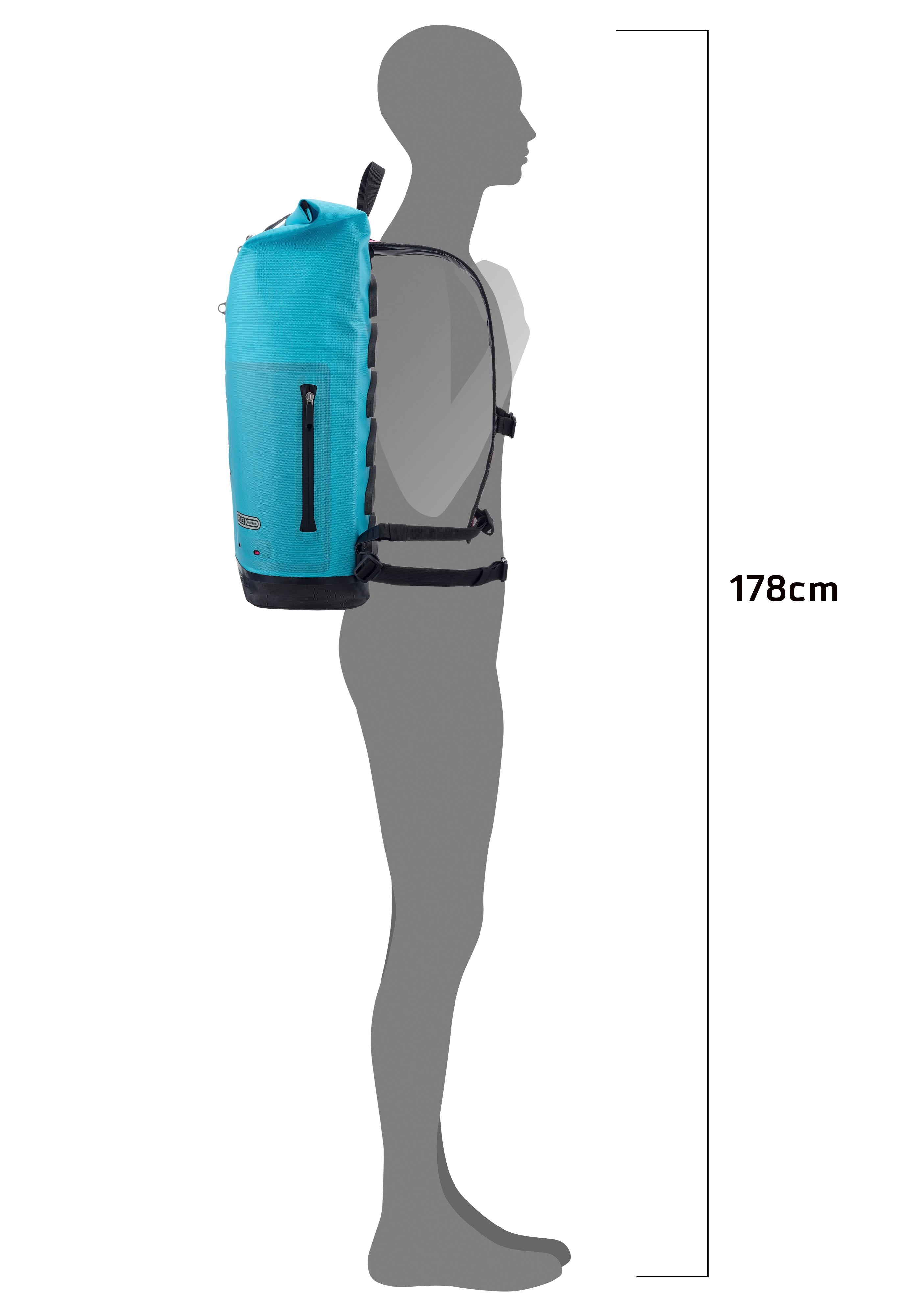 ORTLIEB - Commuter Daypack Cyber 21L Cyber Blue/Pink - Rolltop Backpack | Neutral-Image