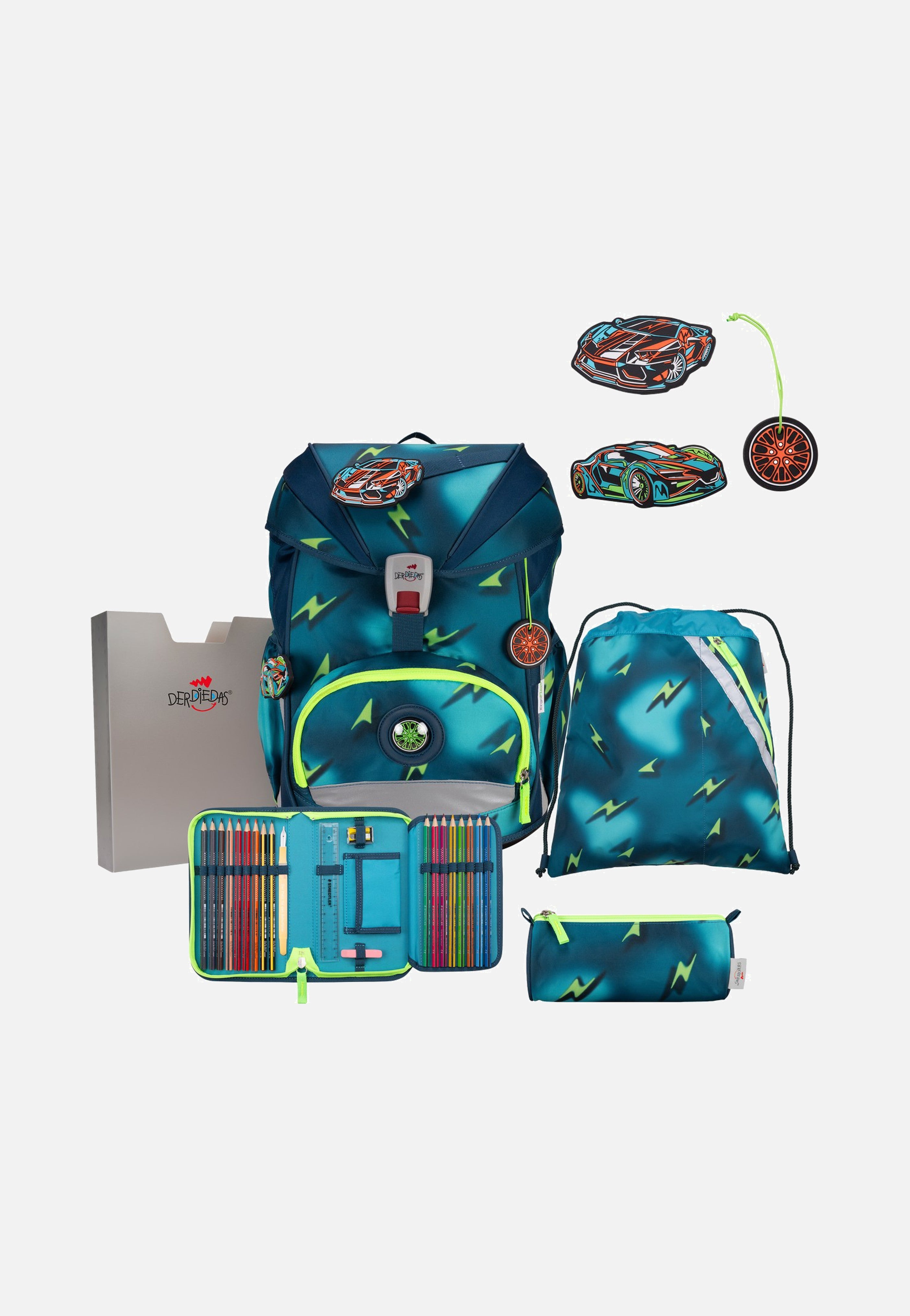 DerDieDas ErgoFlex Superlight Set Magic Light School Rucksack