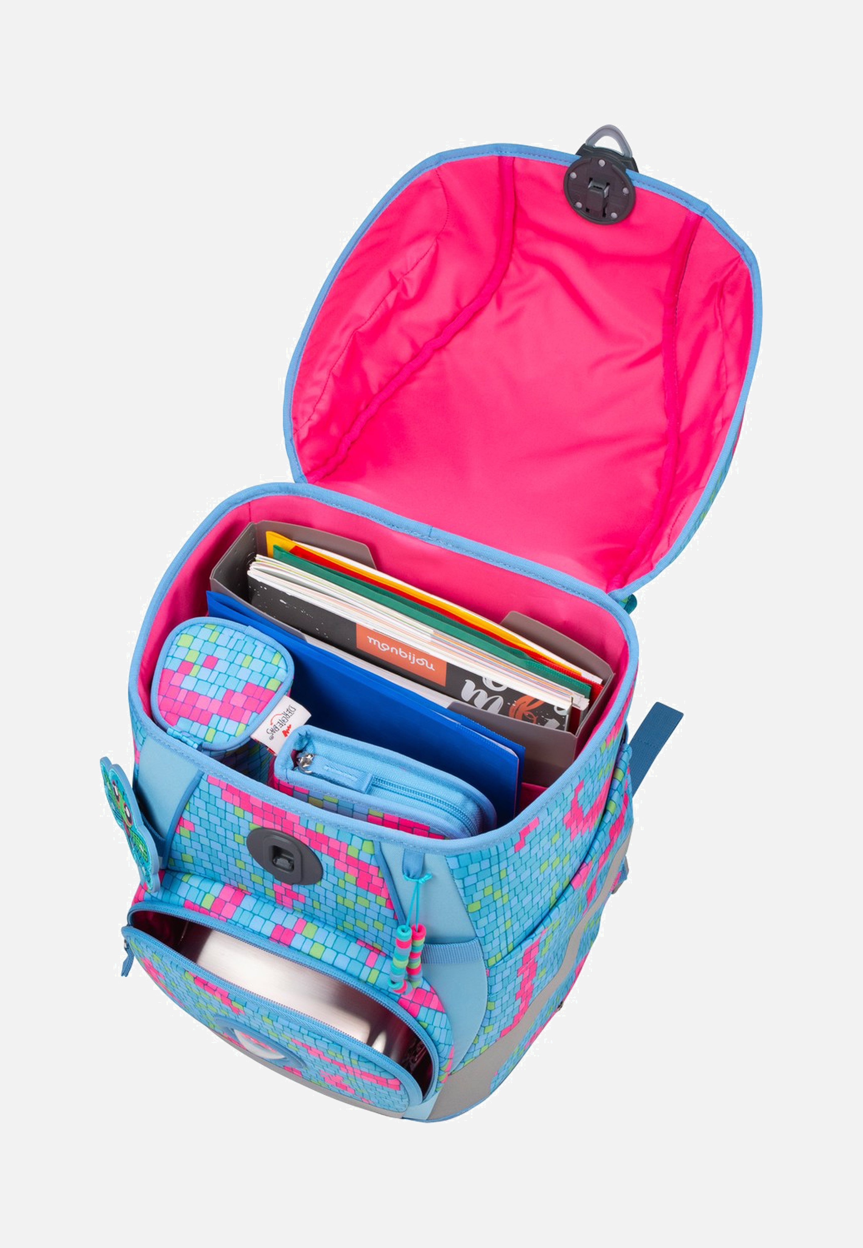 DerDieDas - ErgoFlex Tiny Set Happy Pixel - School Backpack | Neutral-Image