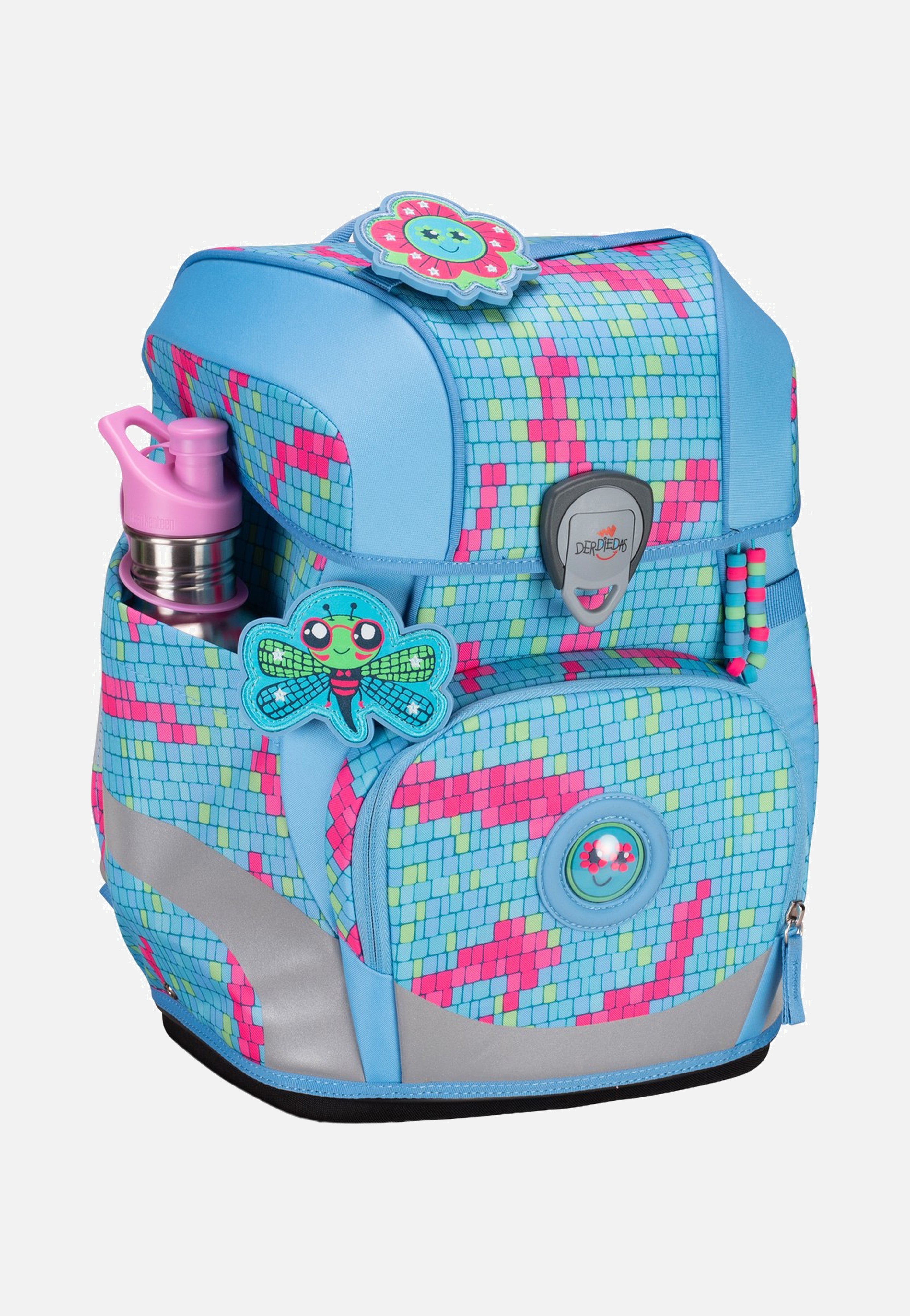DerDieDas - ErgoFlex Tiny Set Happy Pixel - School Backpack | Neutral-Image