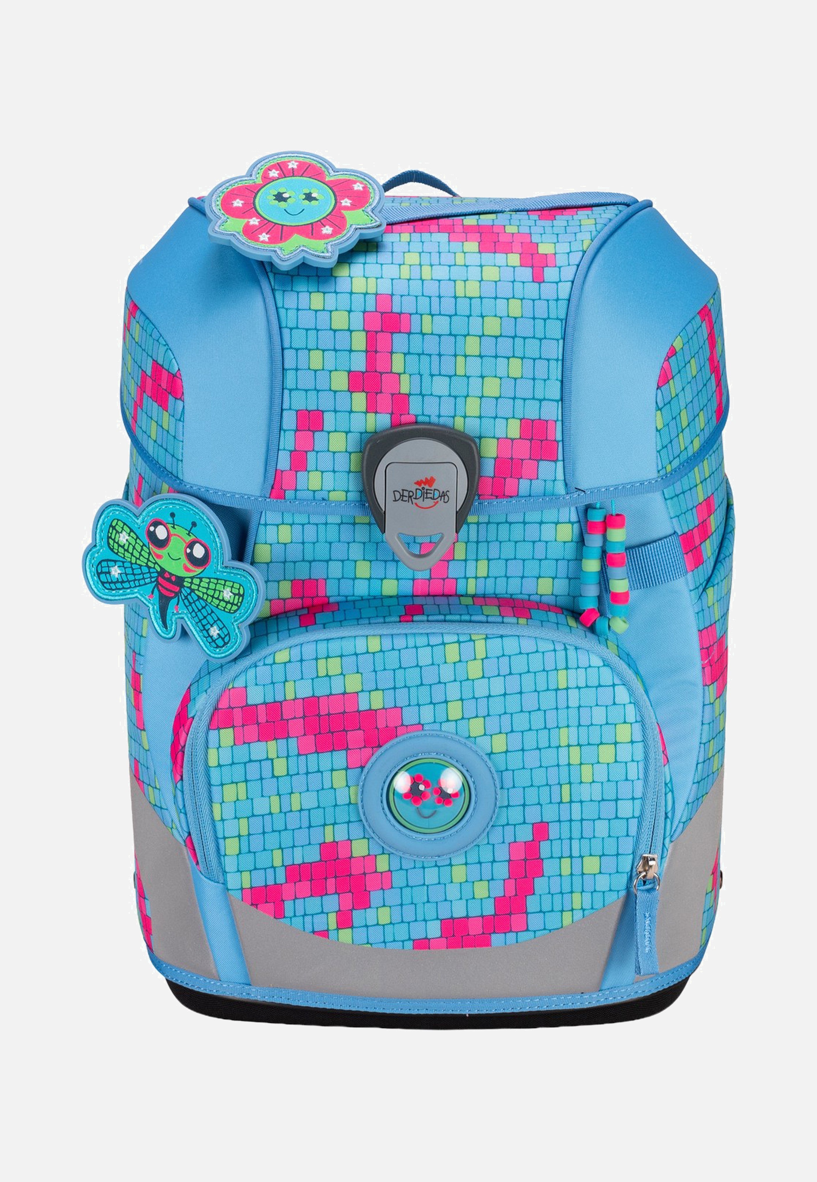 DerDieDas - ErgoFlex Tiny Set Happy Pixel - School Backpack | Neutral-Image