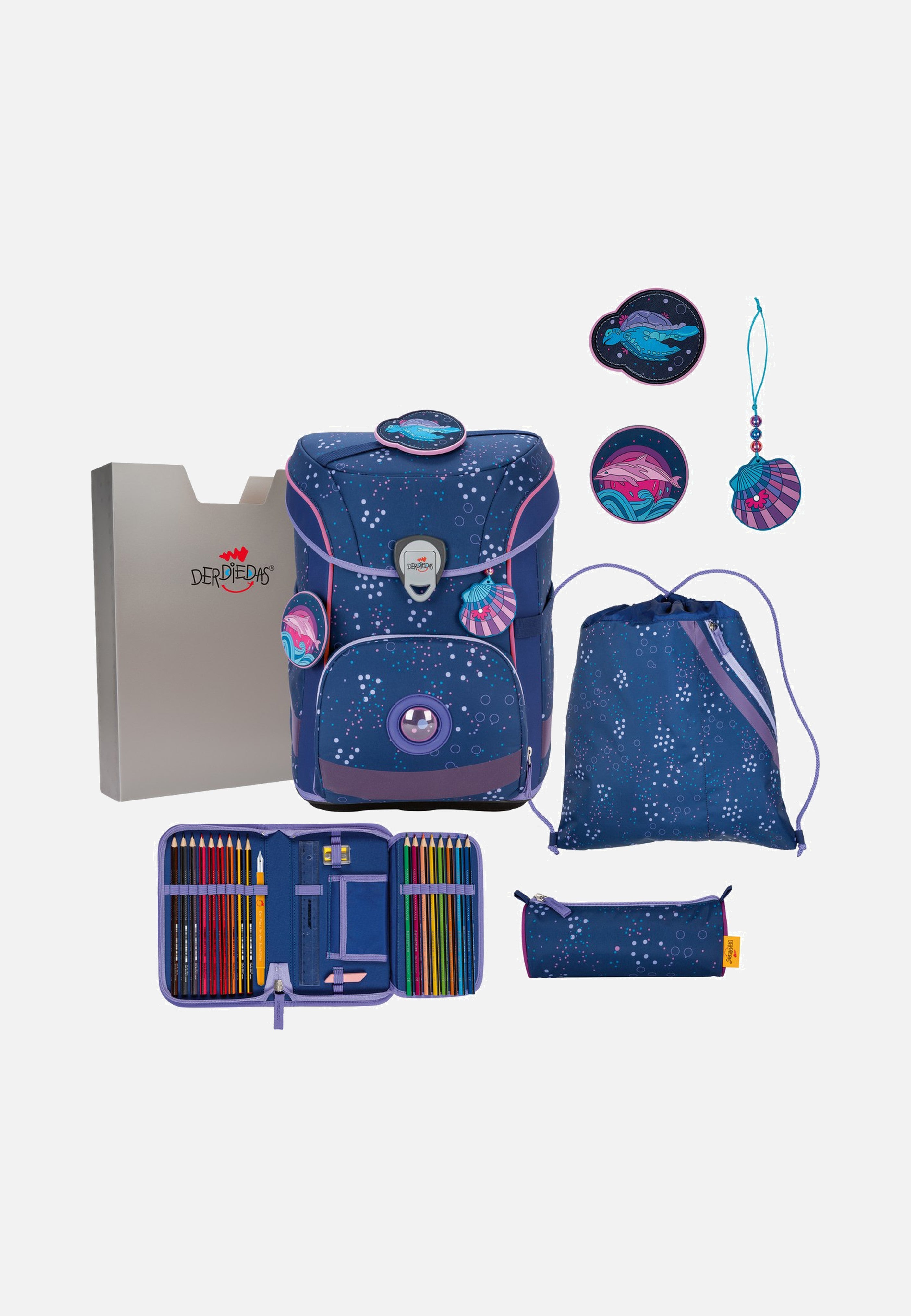 DerDieDas - ErgoFlex Easy Set Deep Ocean - School Backpack | Neutral-Image