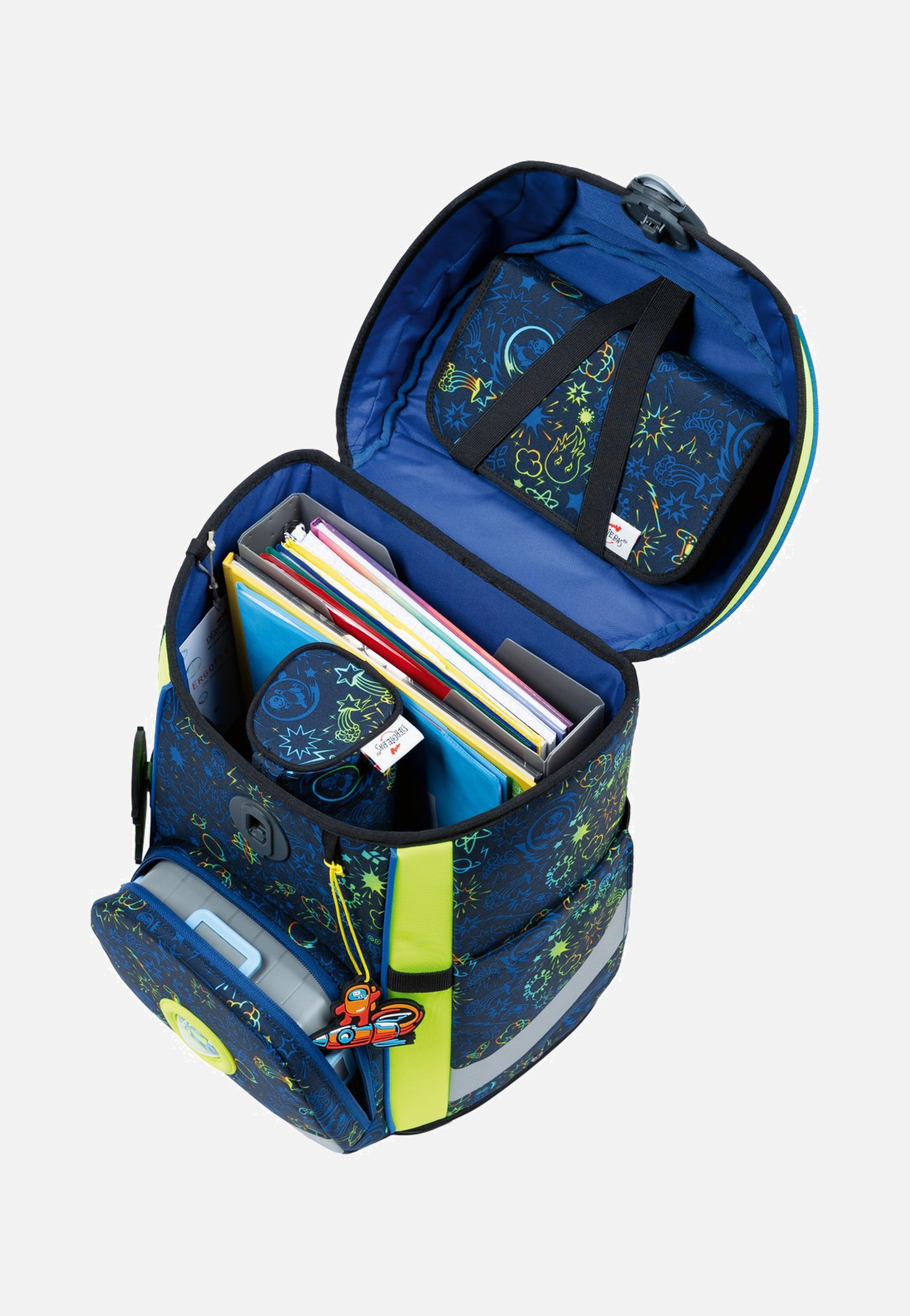 DerDieDas - ErgoFlex Easy Set Neon Crazy - School Backpack | Neutral-Image