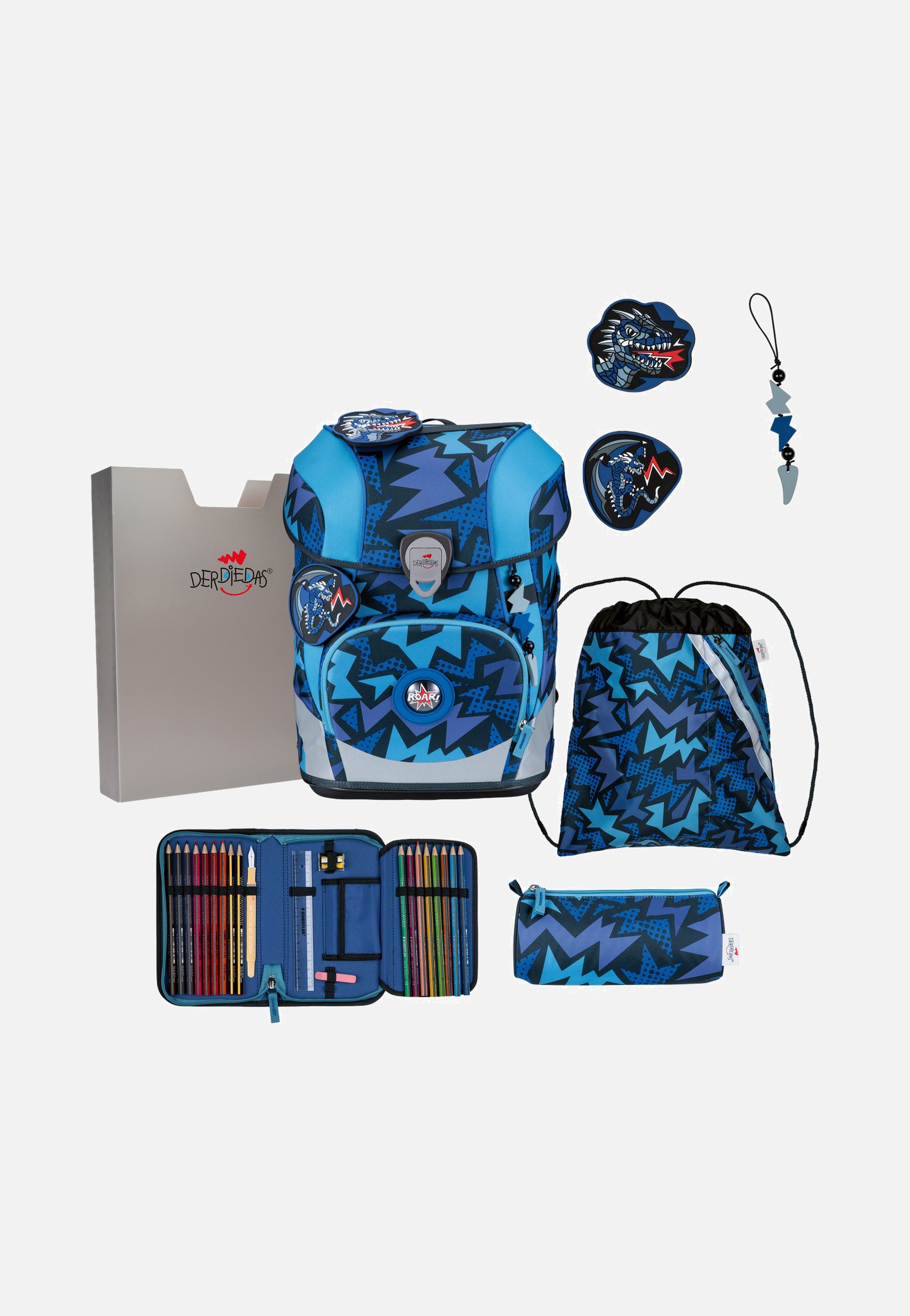 DerDieDas ErgoFlex Tiny Set Dark Dragon School Rucksack