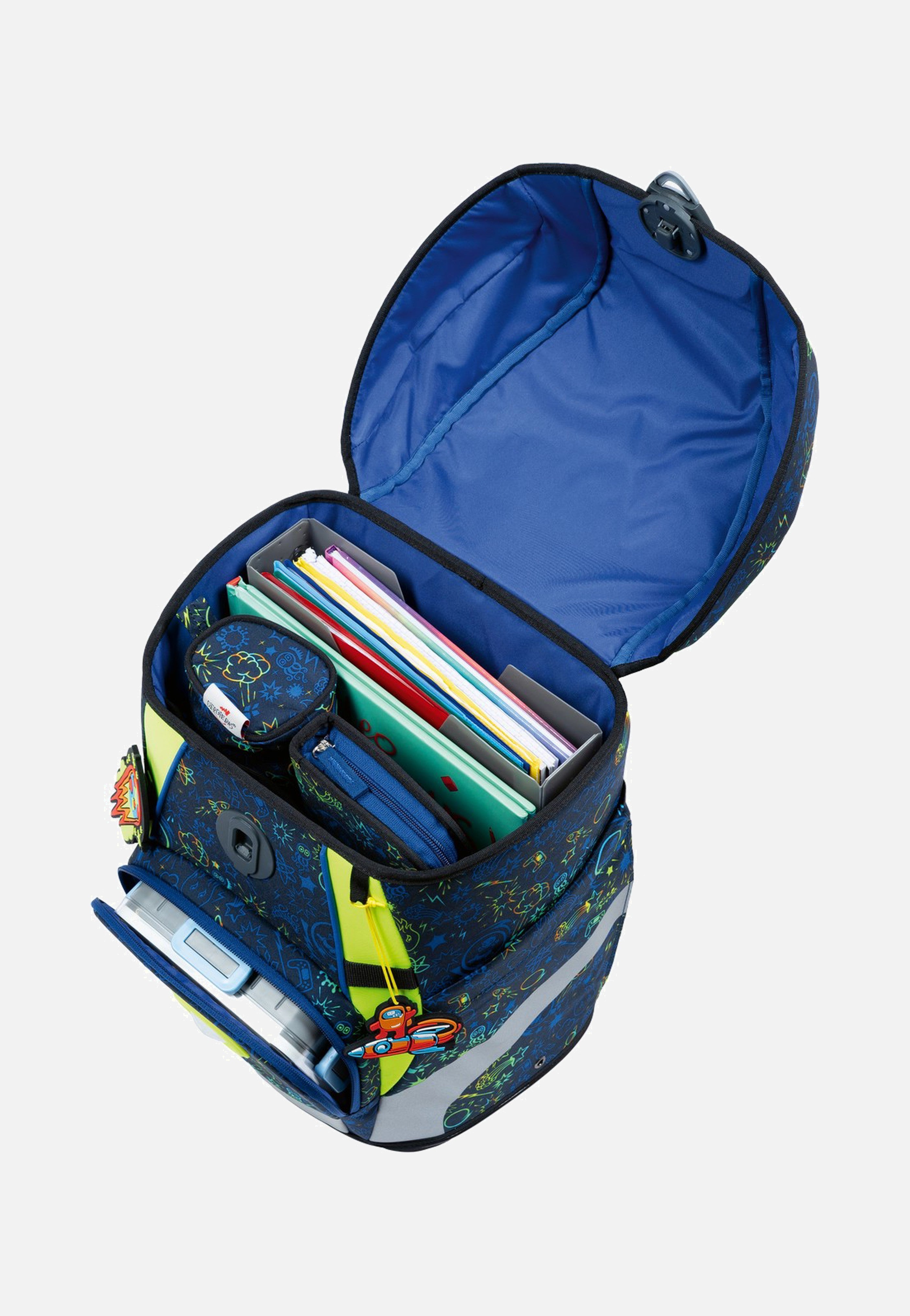DerDieDas - ErgoFlex Tiny Set Neon Crazy - School Backpack | Neutral-Image