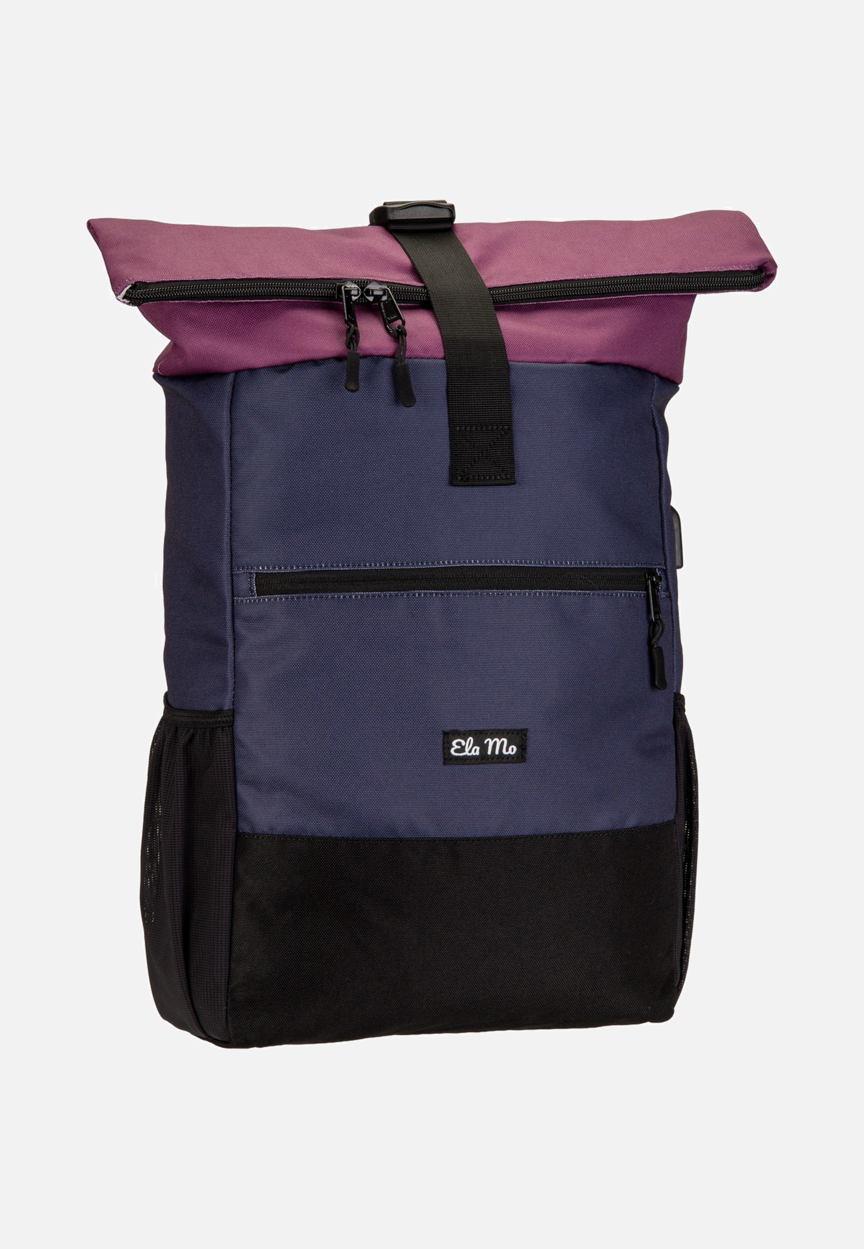 Ela Mo Rolltop Berry Rolltop Backpack