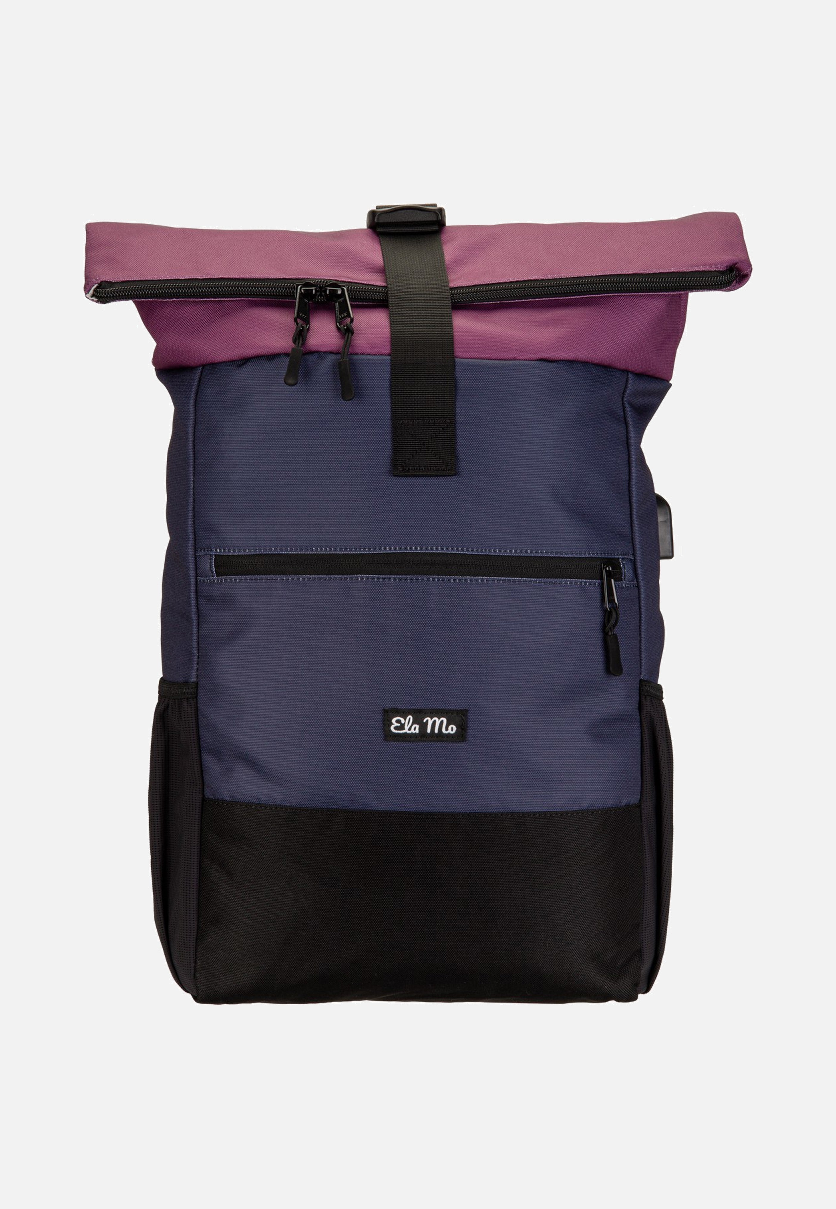 Ela Mo Rolltop Berry Rolltop Backpack