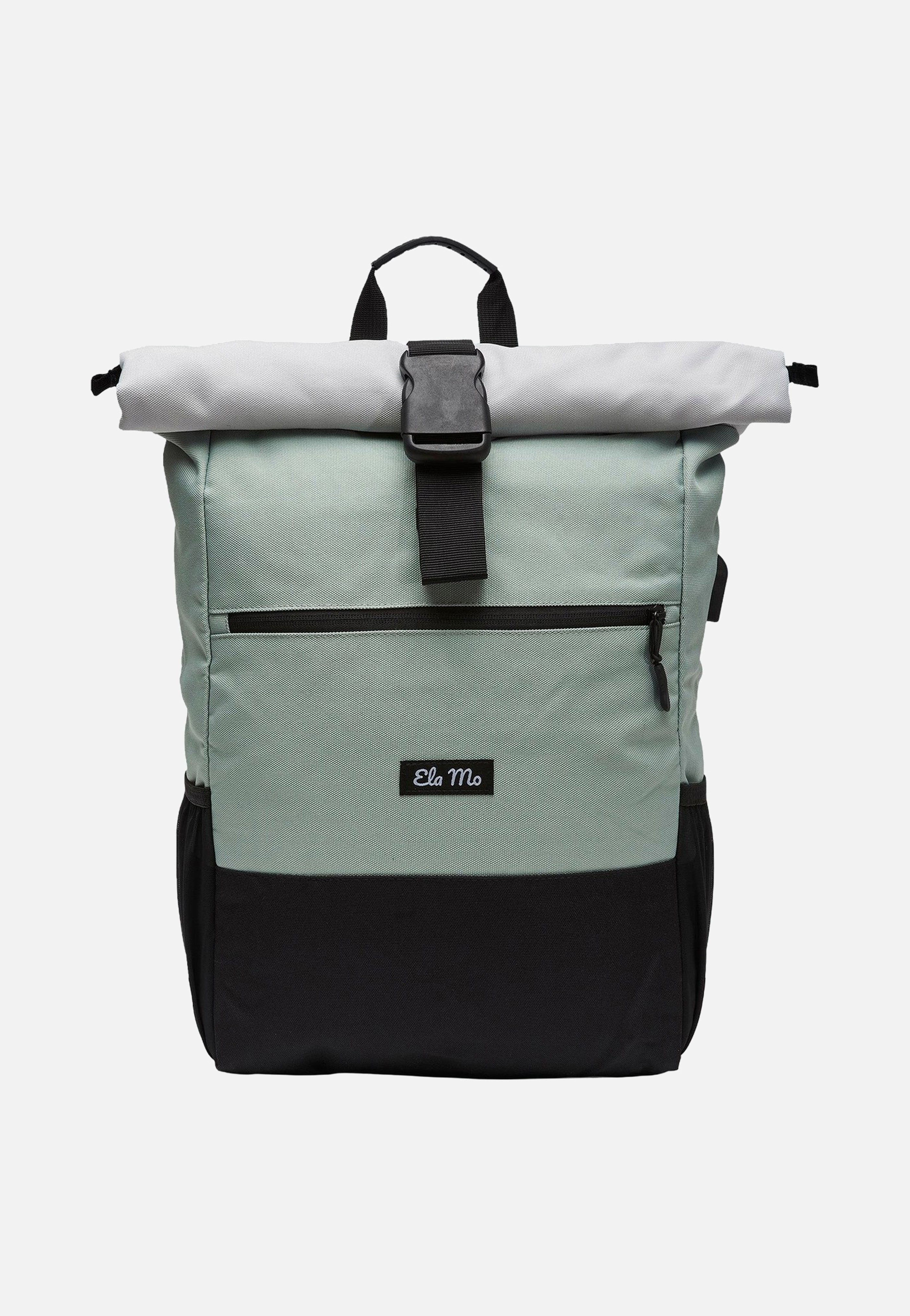Ela Mo Rolltop Mintgrey Rolltop Backpack