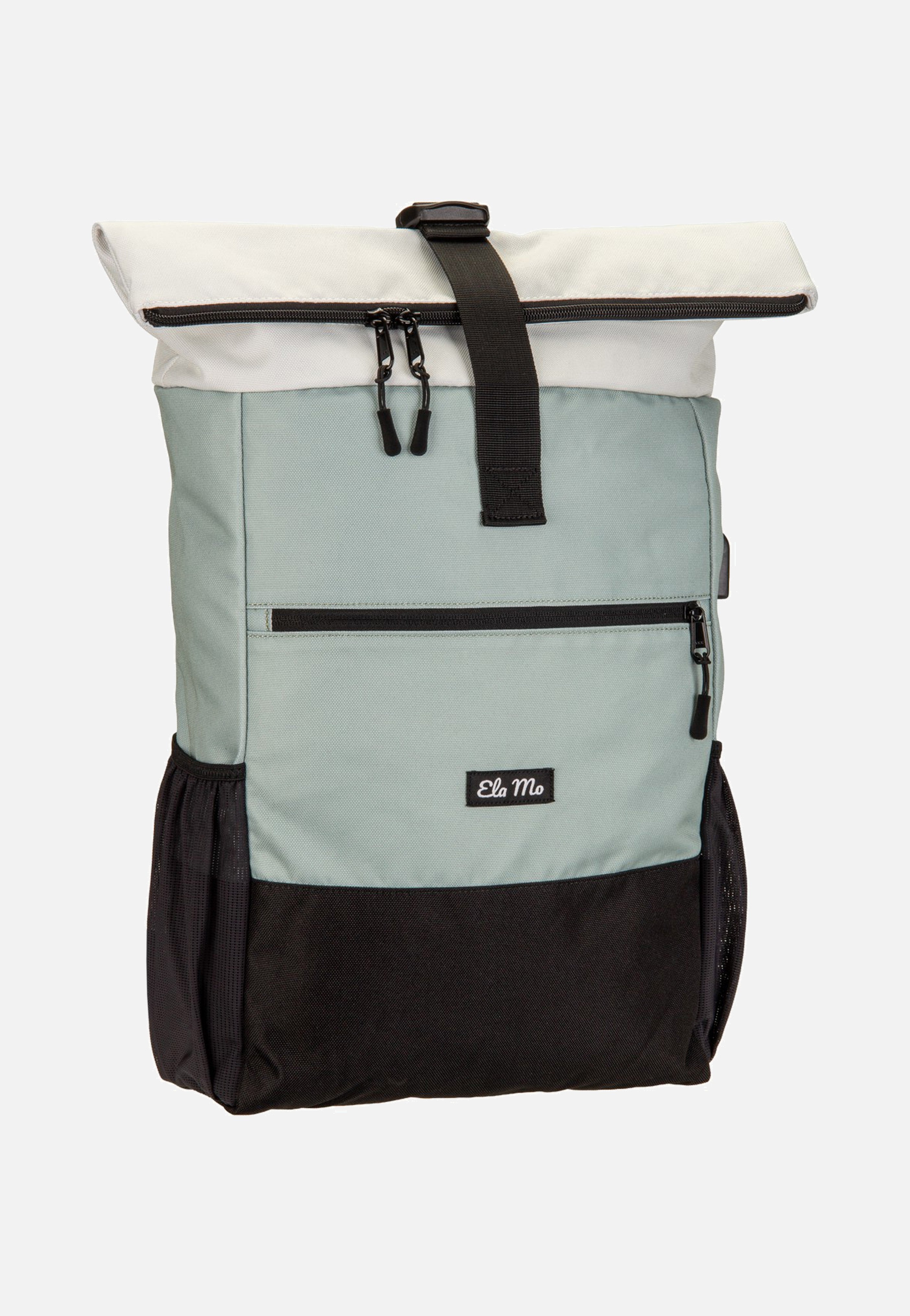Ela Mo Rolltop Mintgrey Rolltop Backpack