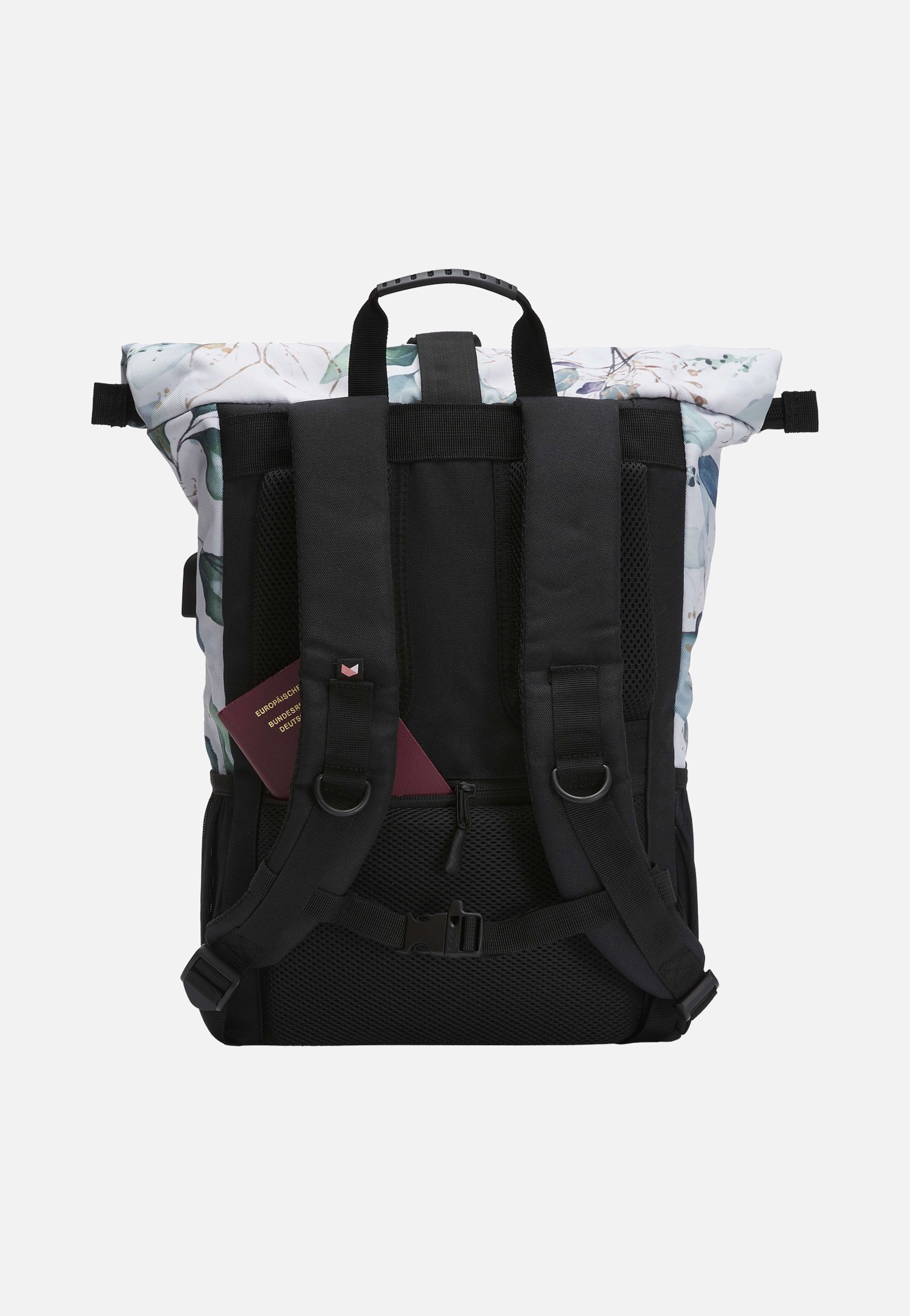 Ela Mo Rolltop Waterleaf Gold Rolltop Backpack