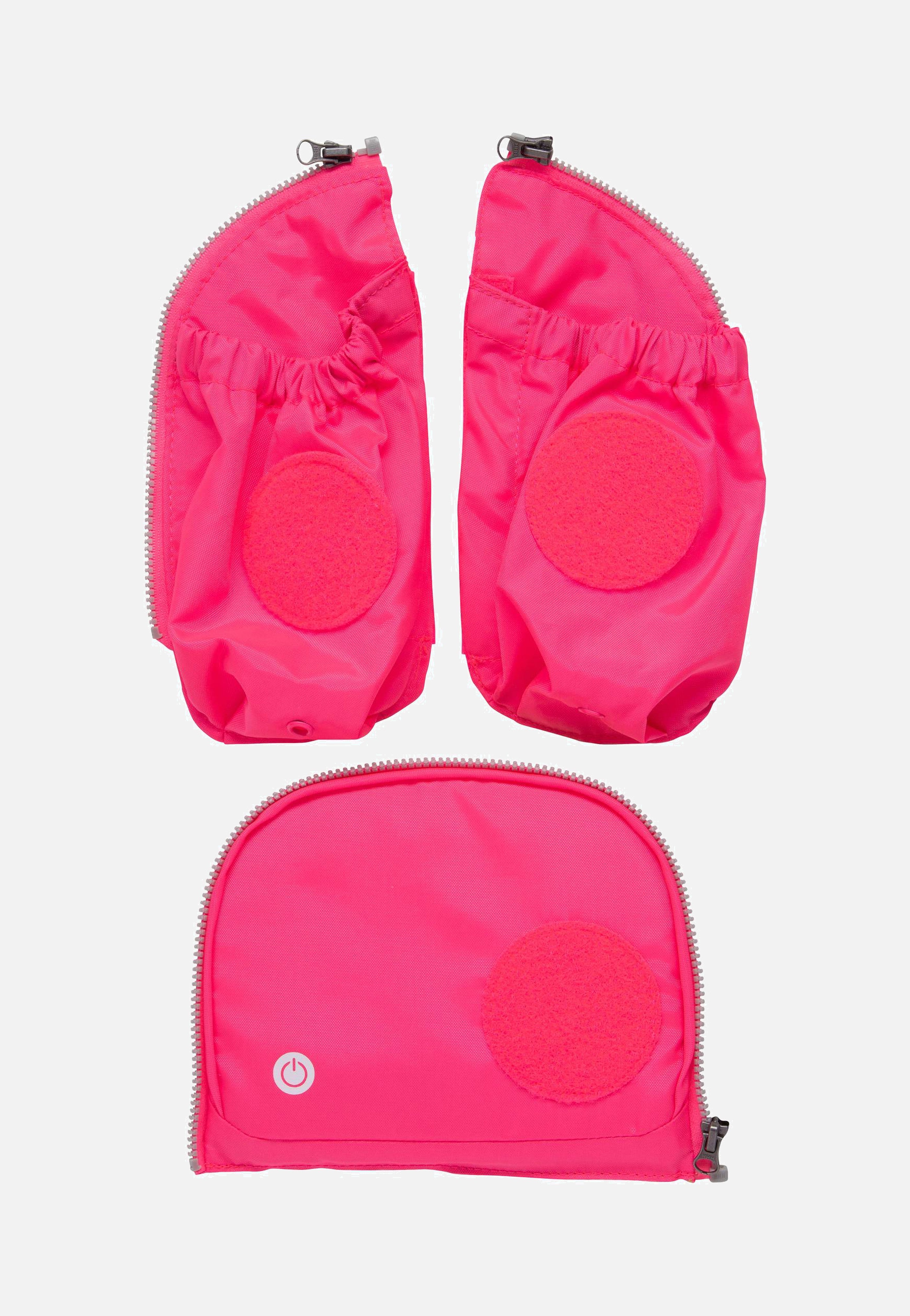 ergobag LED Fluo Seitentaschen Zip-Set Pink School Accessorie