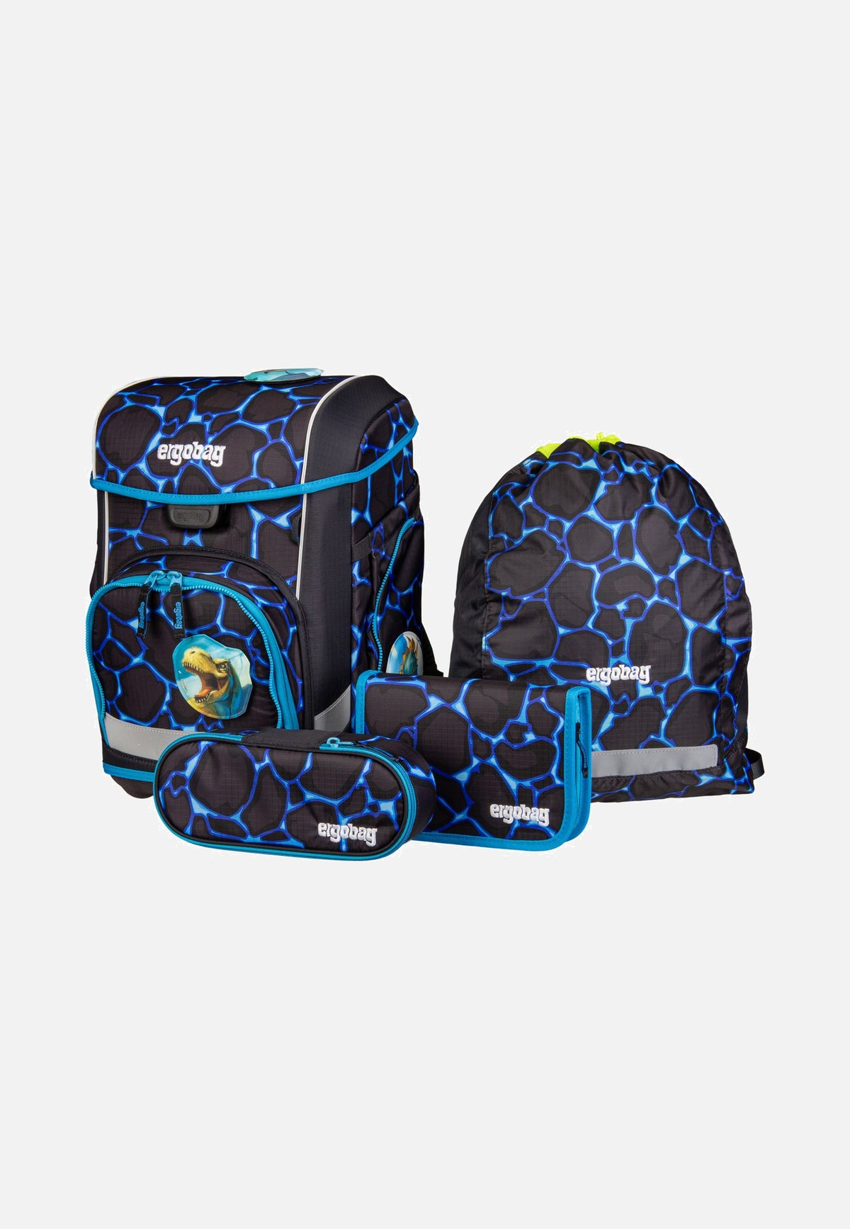 ergobag cubo light Set COLOR FLASH Bärassic Garden Schulranzen