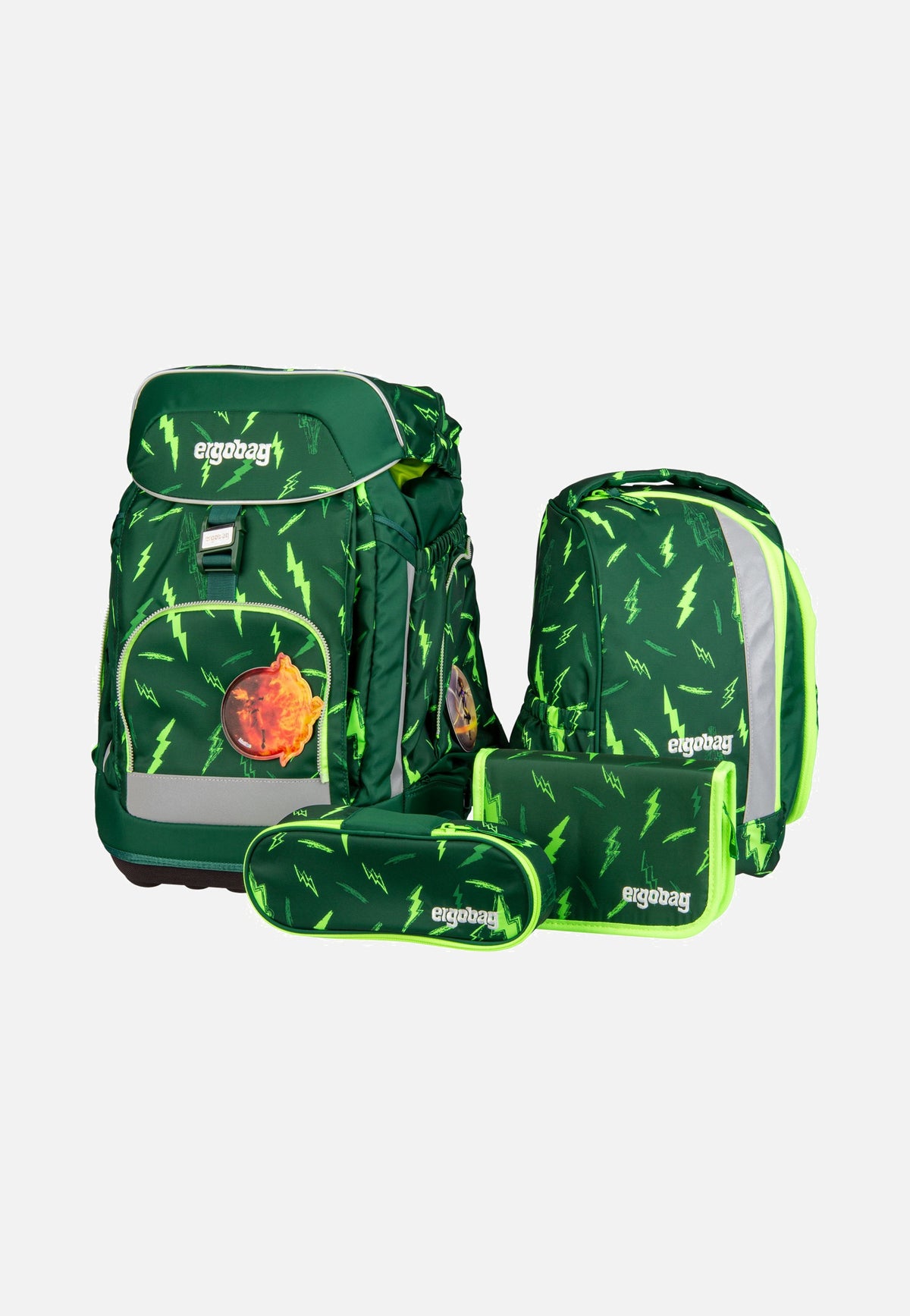 ergobag maxi Set COLOR FLASH Bärtastisch Schulranzen