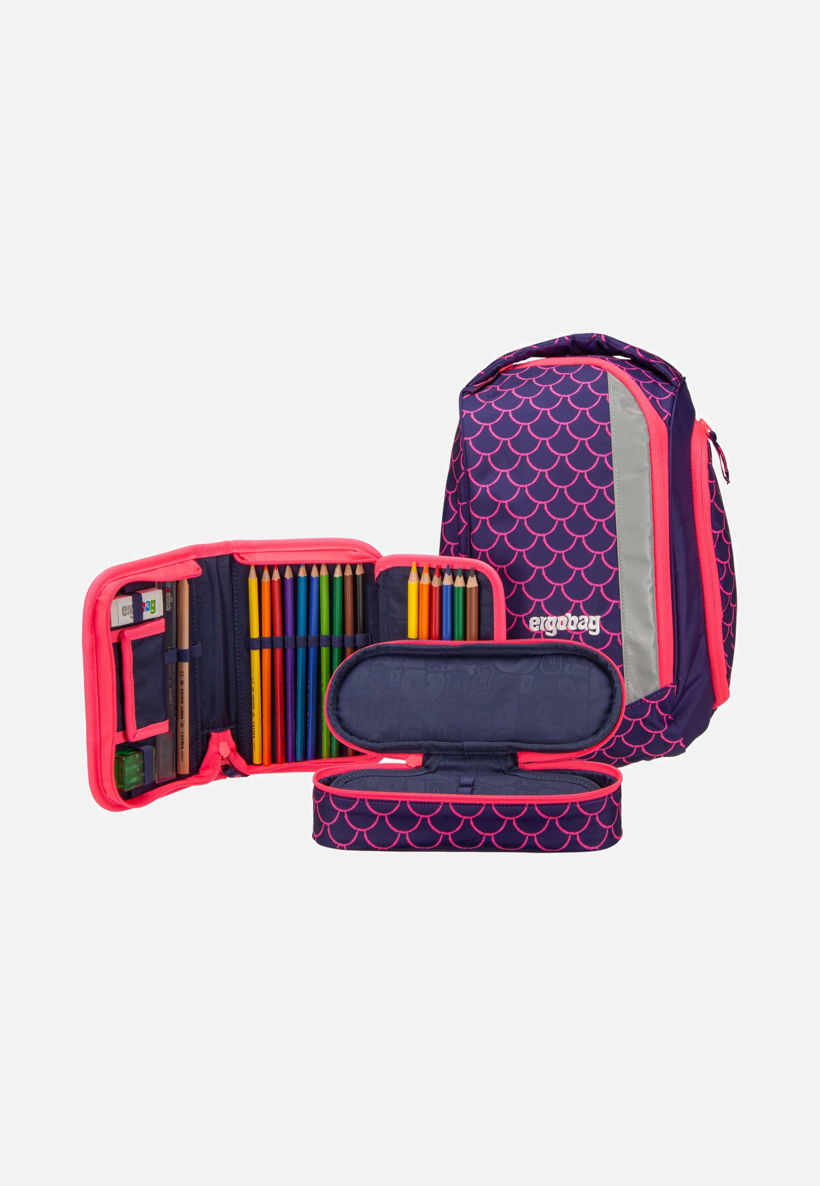 ergobag pack Set COLOR FLASH PerlentauchBär School Bag