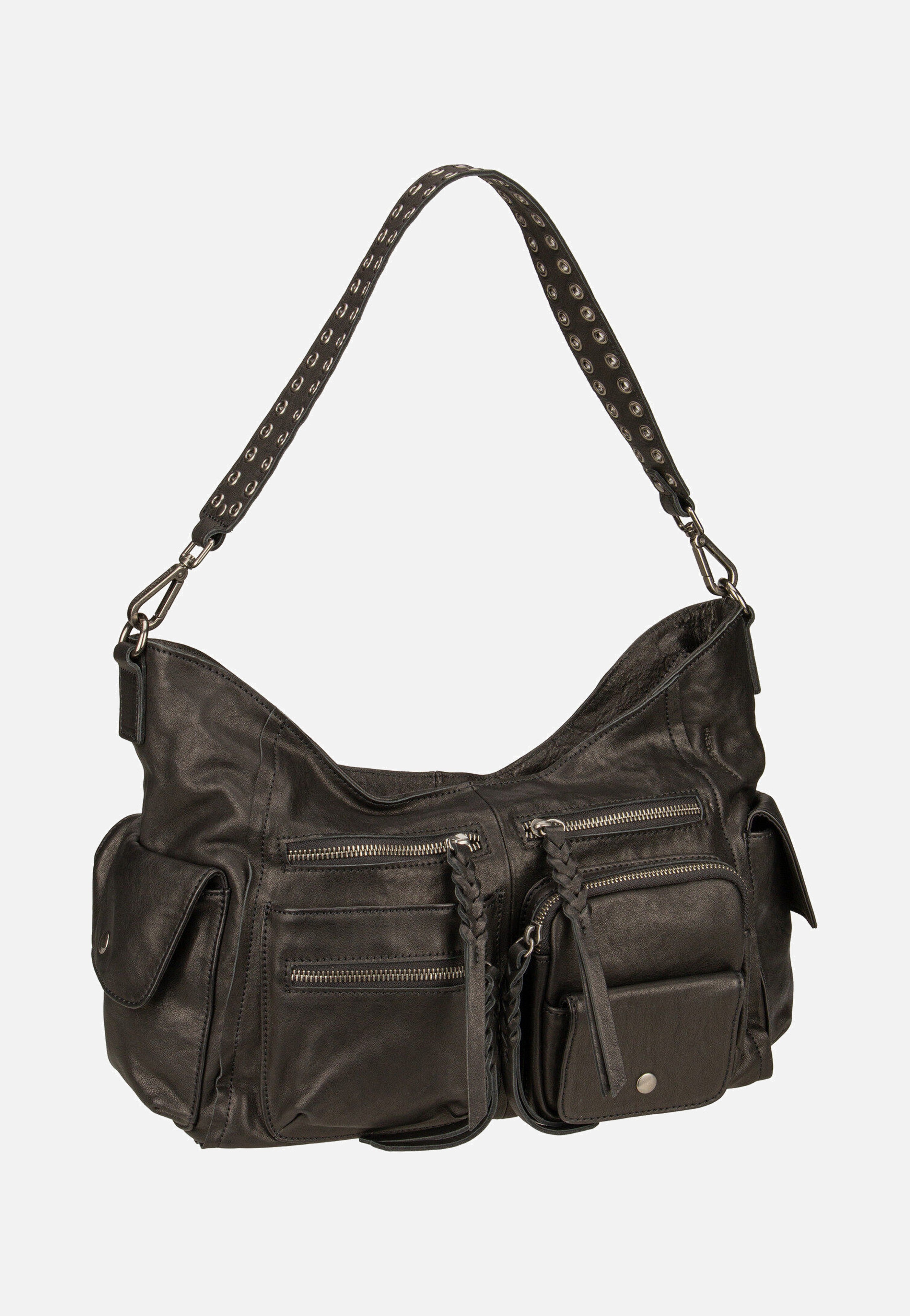 Fredsbruder - All My Pockets Hobo Black - Hobo Bag | Neutral-Image