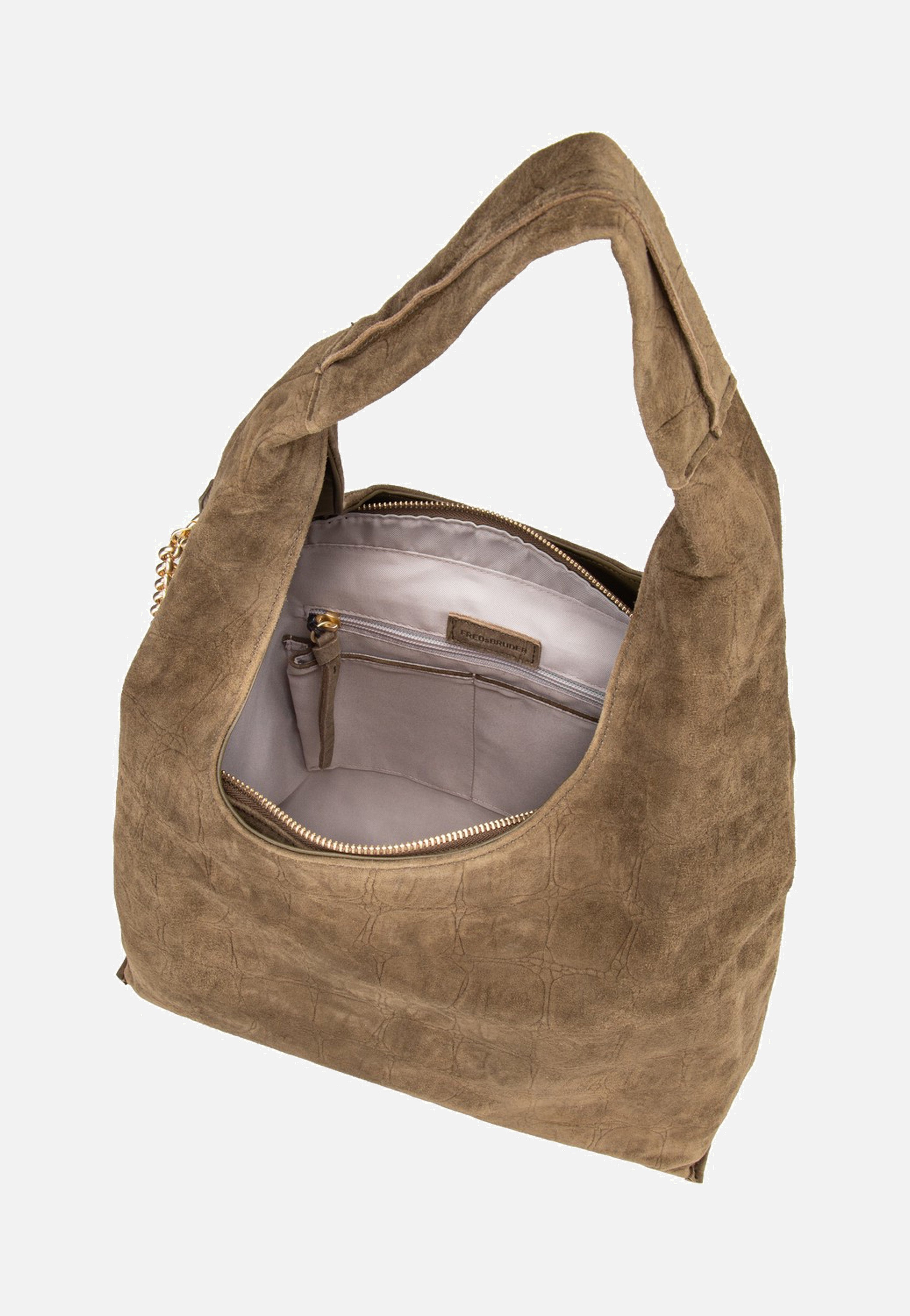 Fredsbruder Velvet Wild Hobo Khaki Hobo Bag