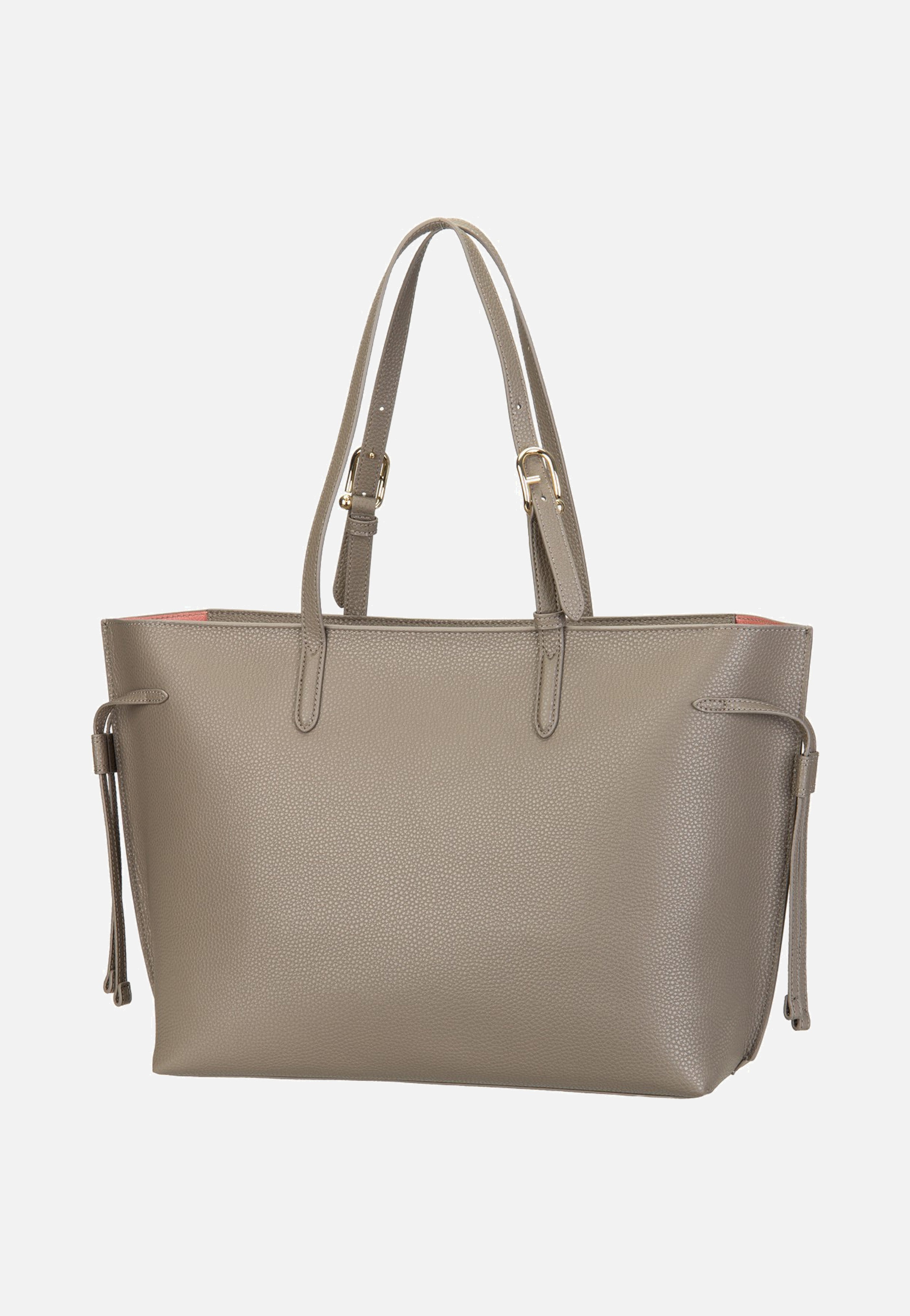 Furla Ava L Tote W/Zip Muddy Gray+Rosewood Shopper