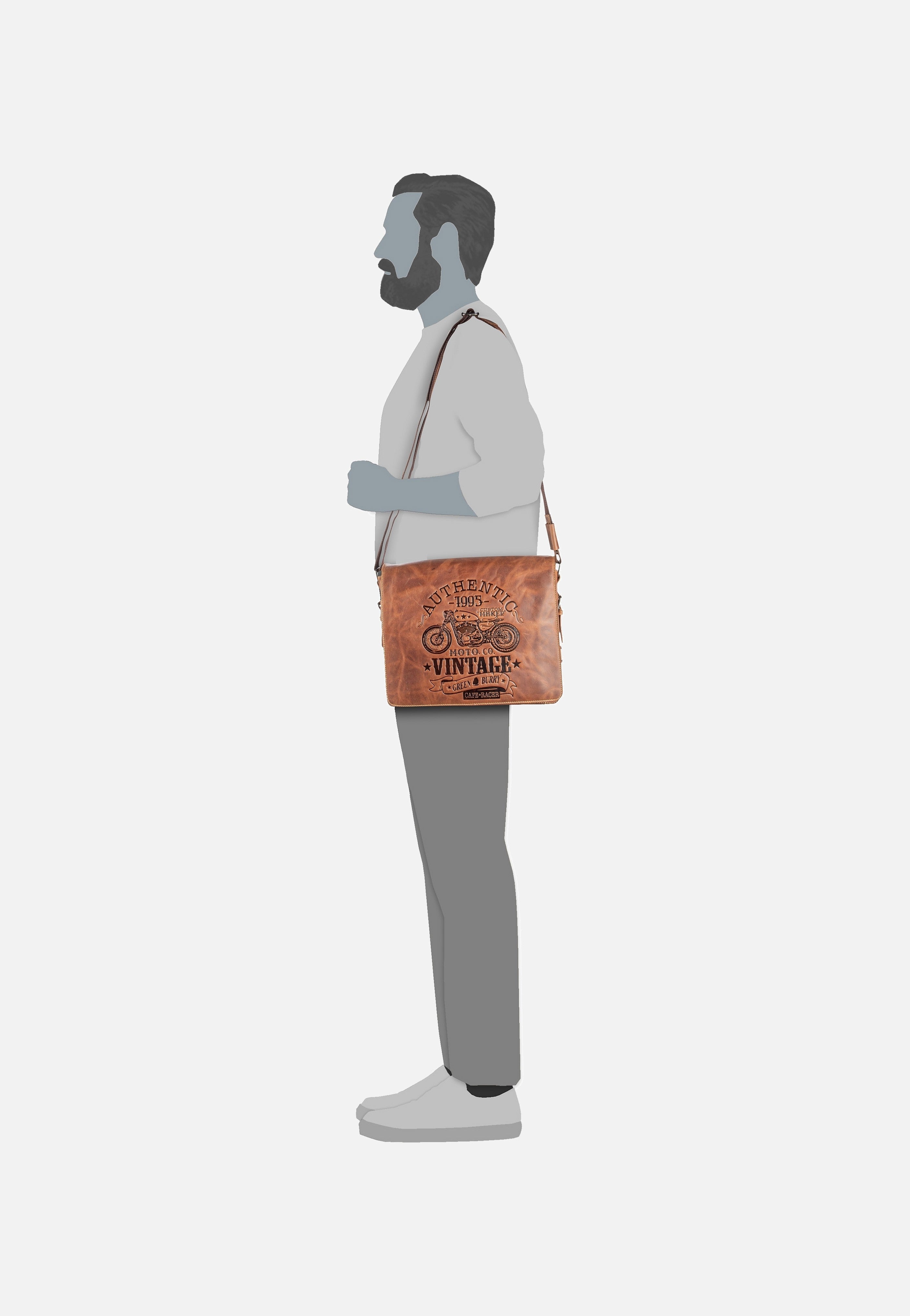 Greenburry - Cafe Racer 0833 Antikbraun - Messenger Bag | Men-Image