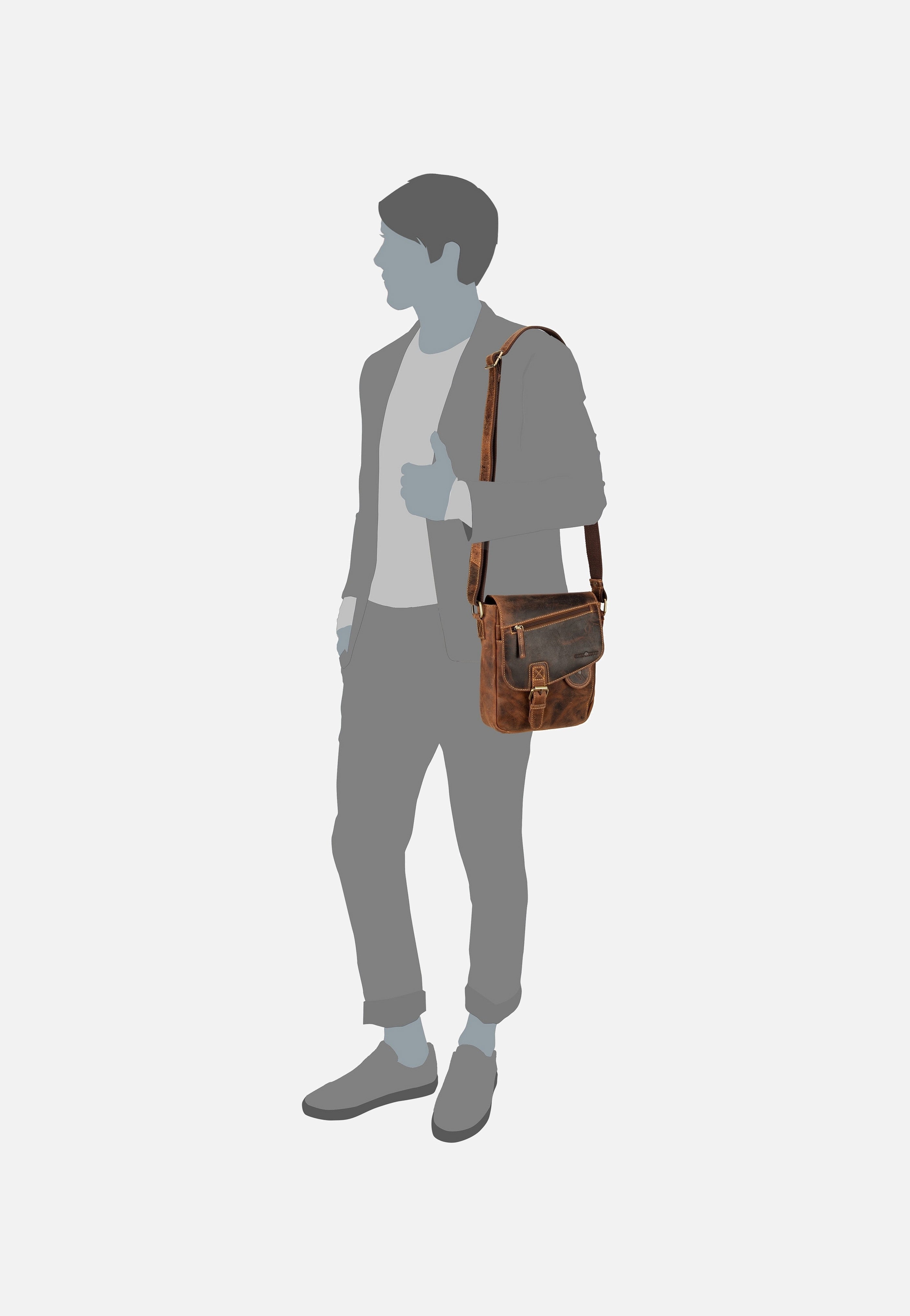 Greenburry - Vintage 1540 Revolver Bag S Sattelbraun - Crossbody Bag | Neutral-Image