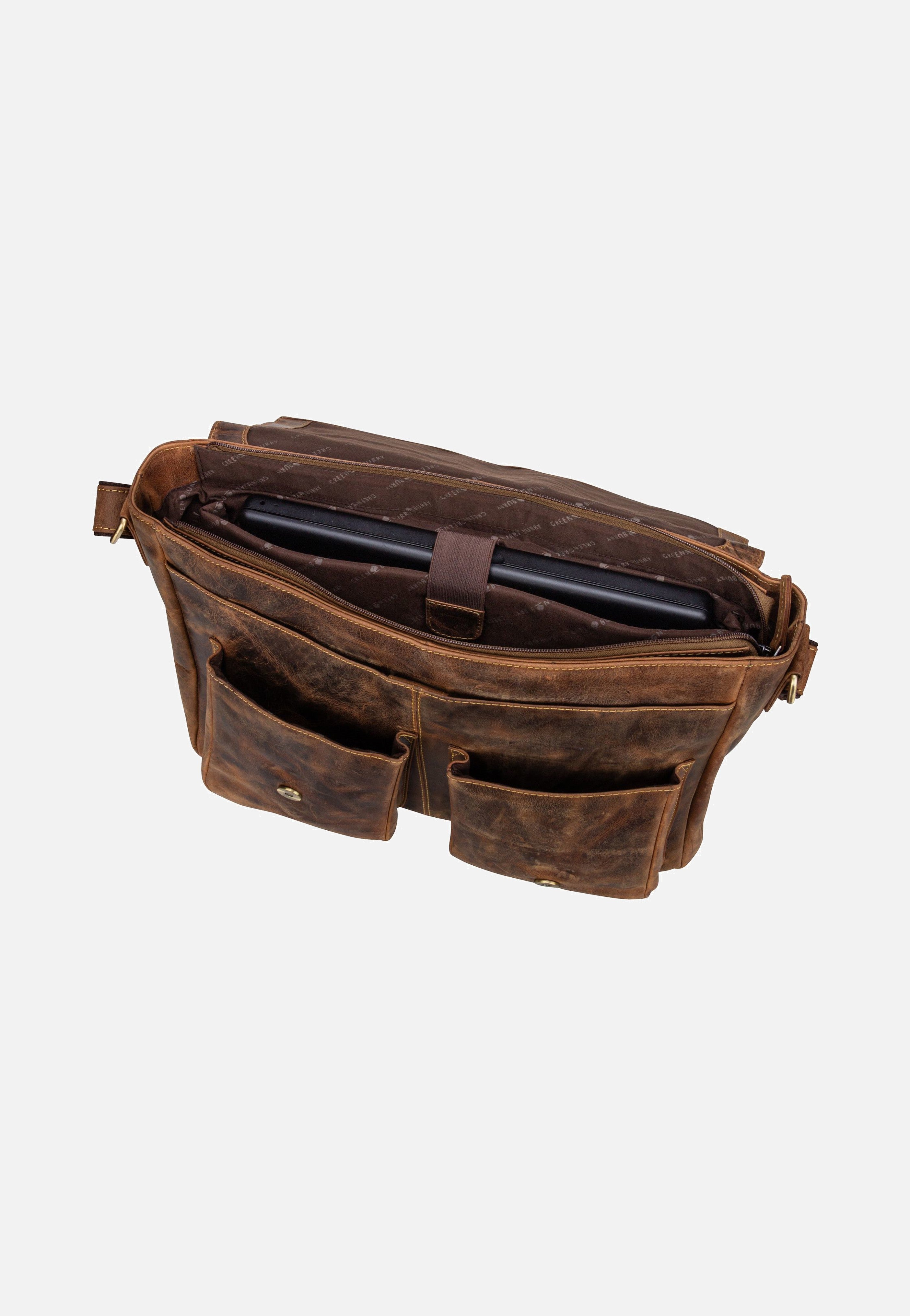 Greenburry - Vintage 1541 Revolver Bag XL Sattelbraun - Messenger Bag | Neutral-Image